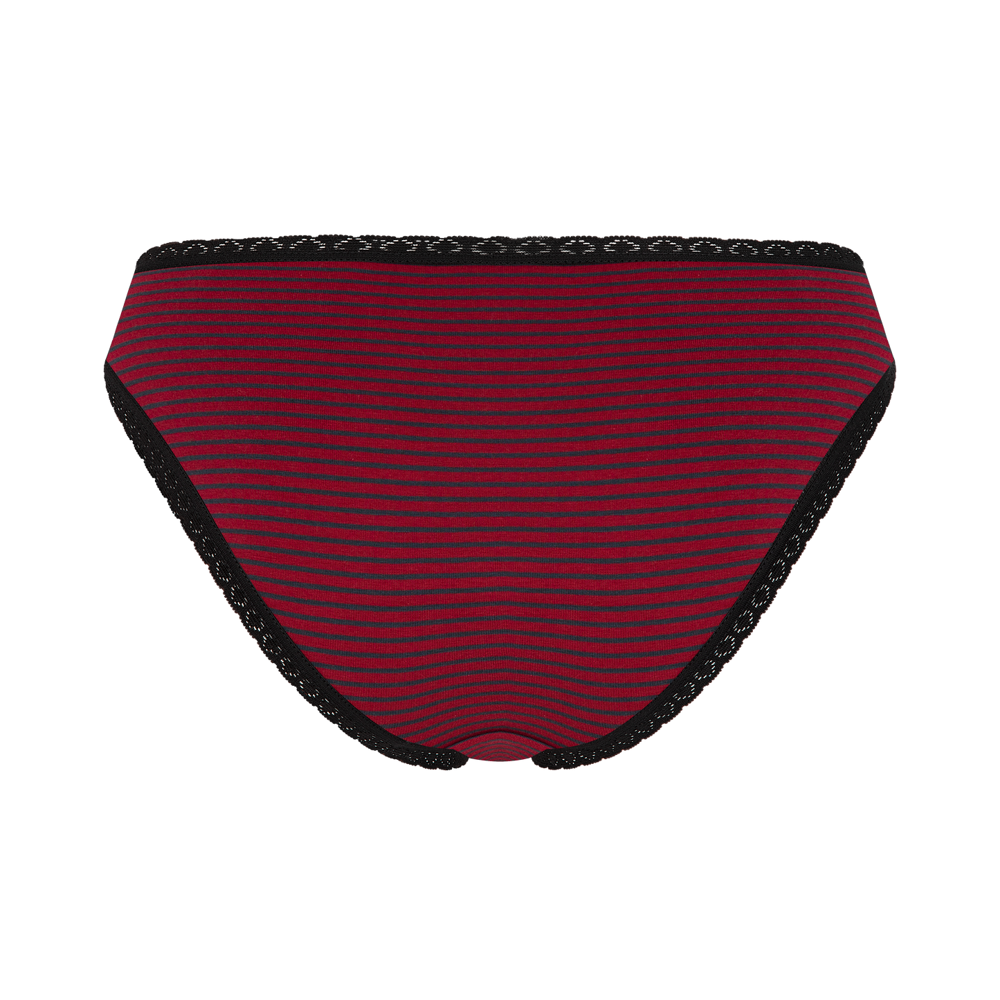 1111-081 | Damen Slip - Tibetrot/Navy Gestreift