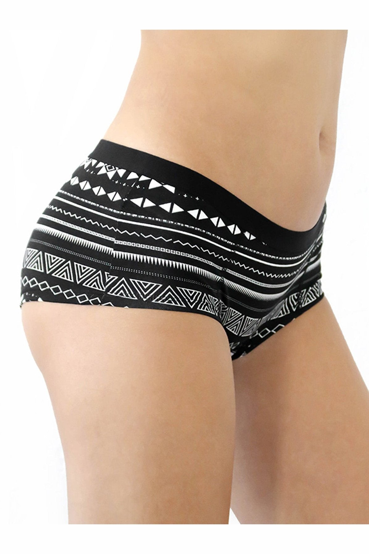 1142-07 | Damen Boyshorts - Schwarz-Weiss