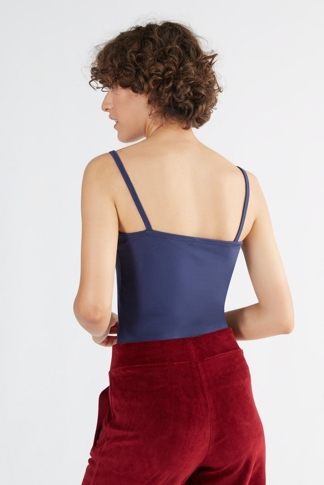 1216-027 | Damen Spaghettiträger-Top stretch - Dunkelblau