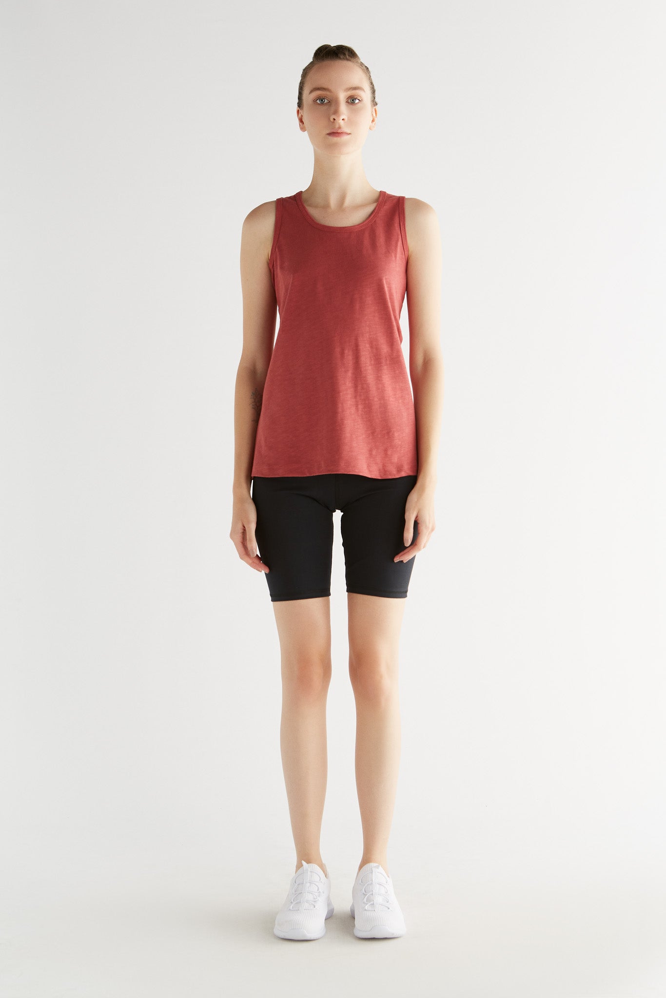 1225-052 | Damen Flamméjersey-Top - Terracotta