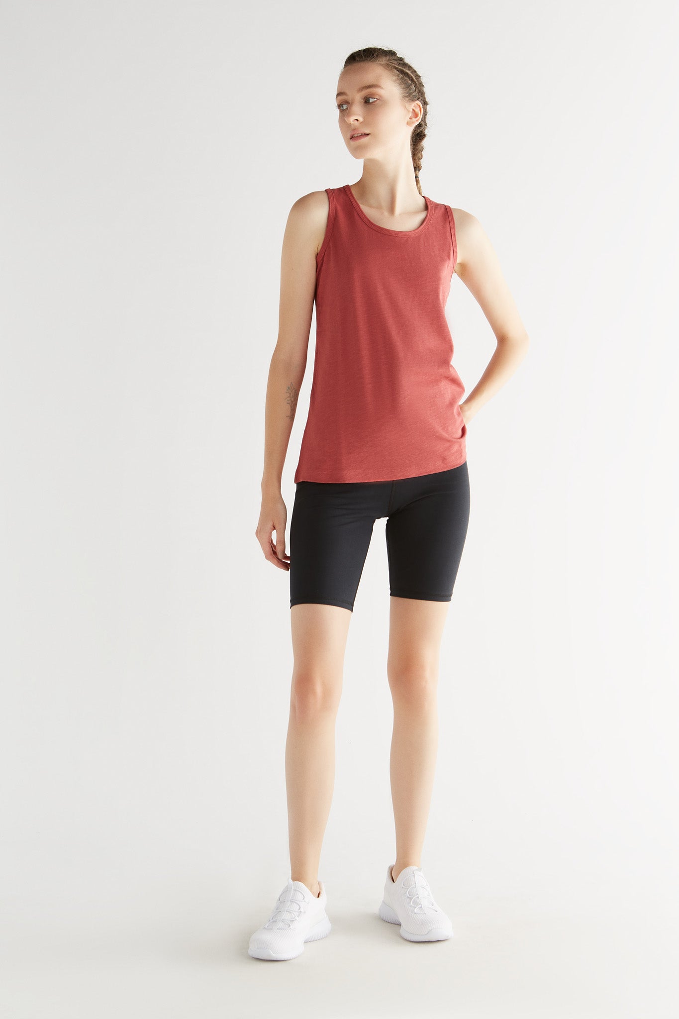 1225-052 | Damen Flamméjersey-Top - Terracotta