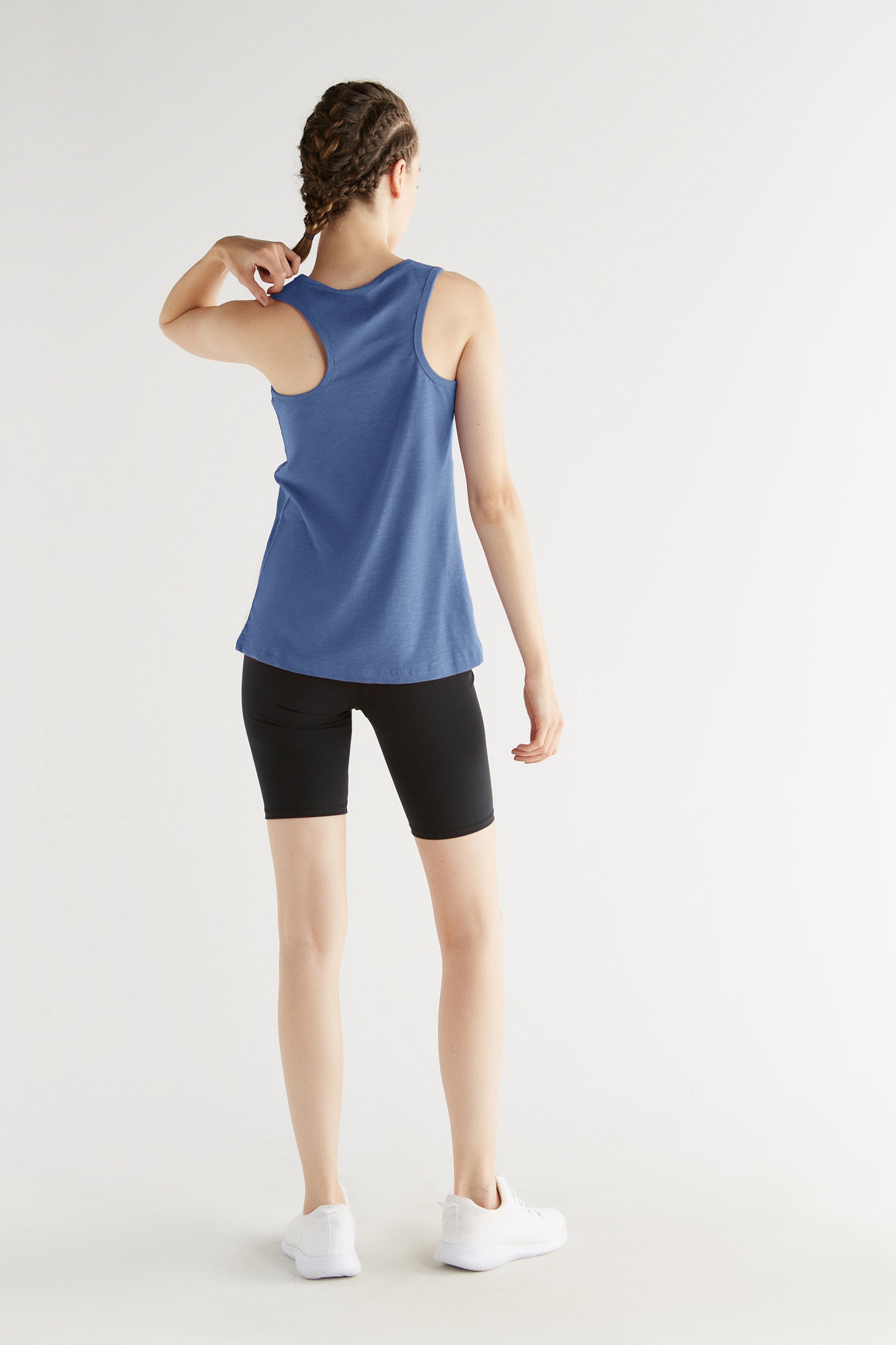 1225-054 | Damen Flamméjersey-Top - Enzianblau