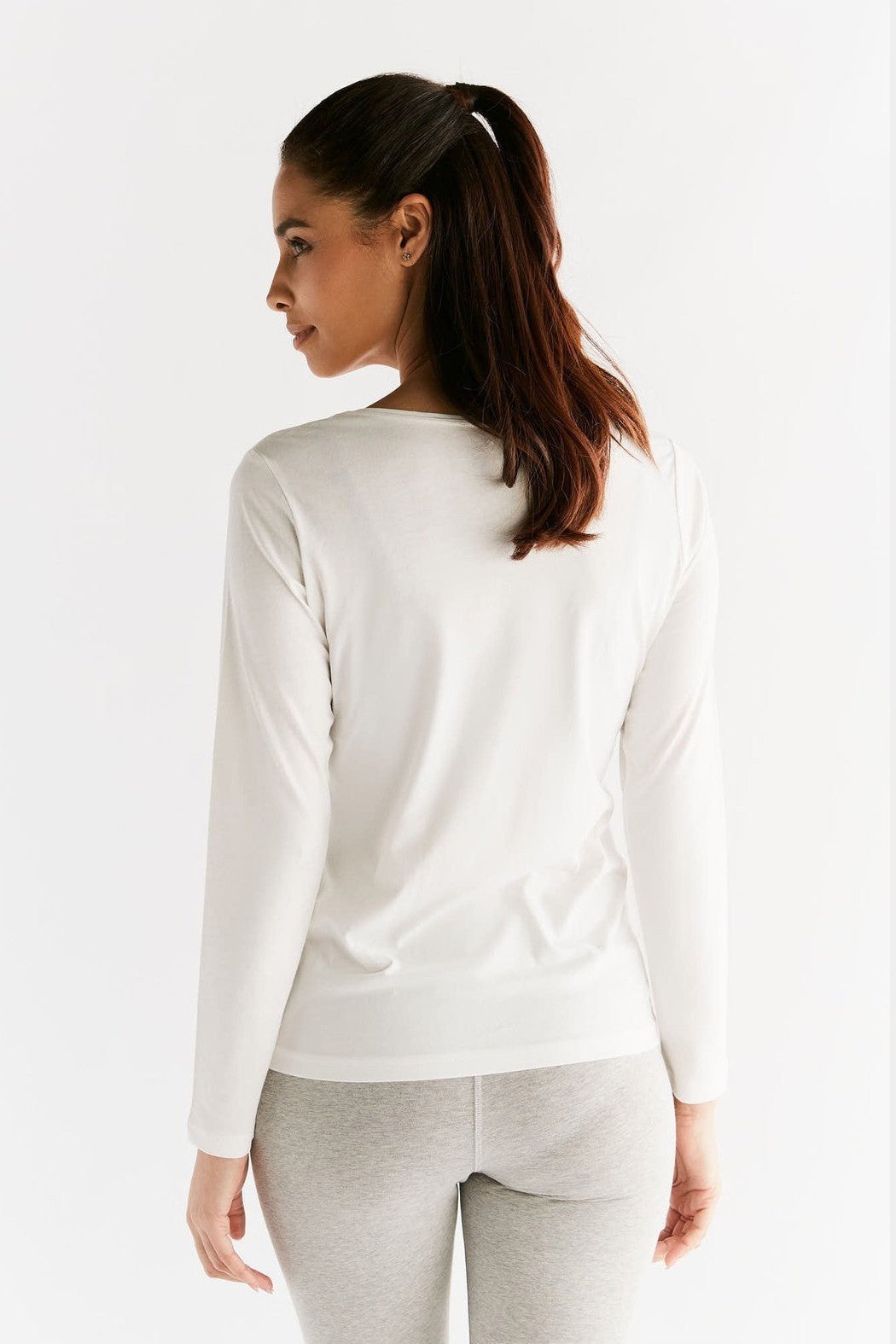 1251-01 | Damen Langarmshirt - Naturweiss