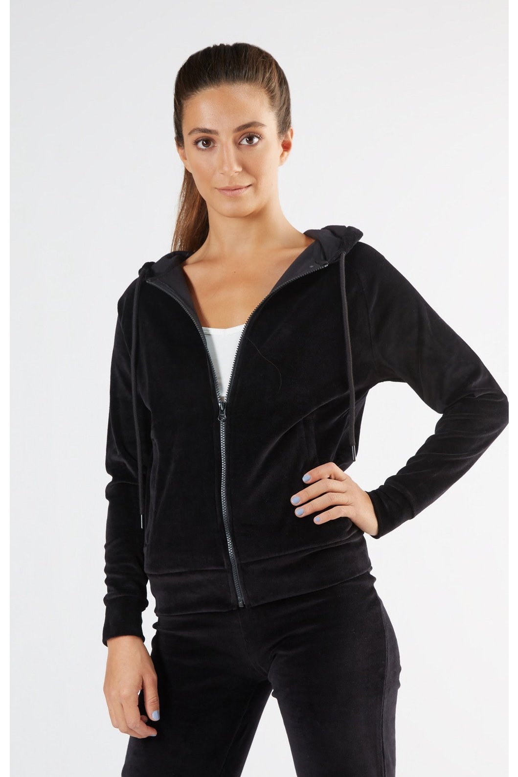 1271-01 | Damen Nickykapuzenjacke - Schwarz