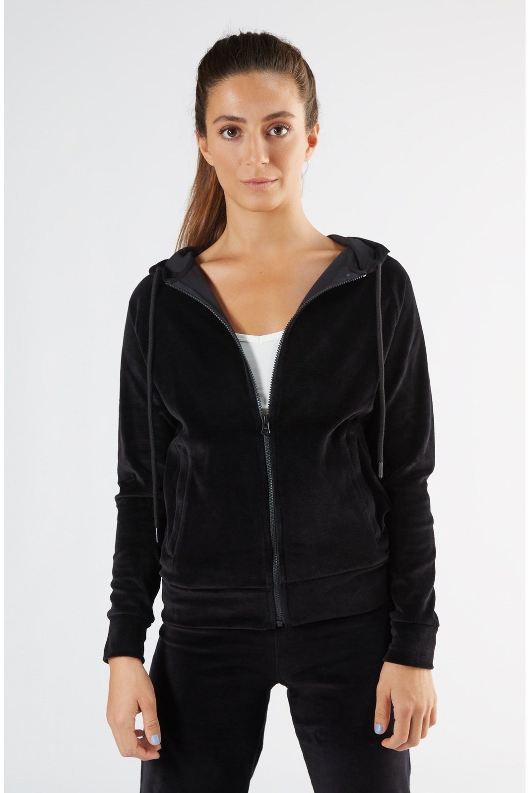 1271-01 | Damen Nickykapuzenjacke - Schwarz