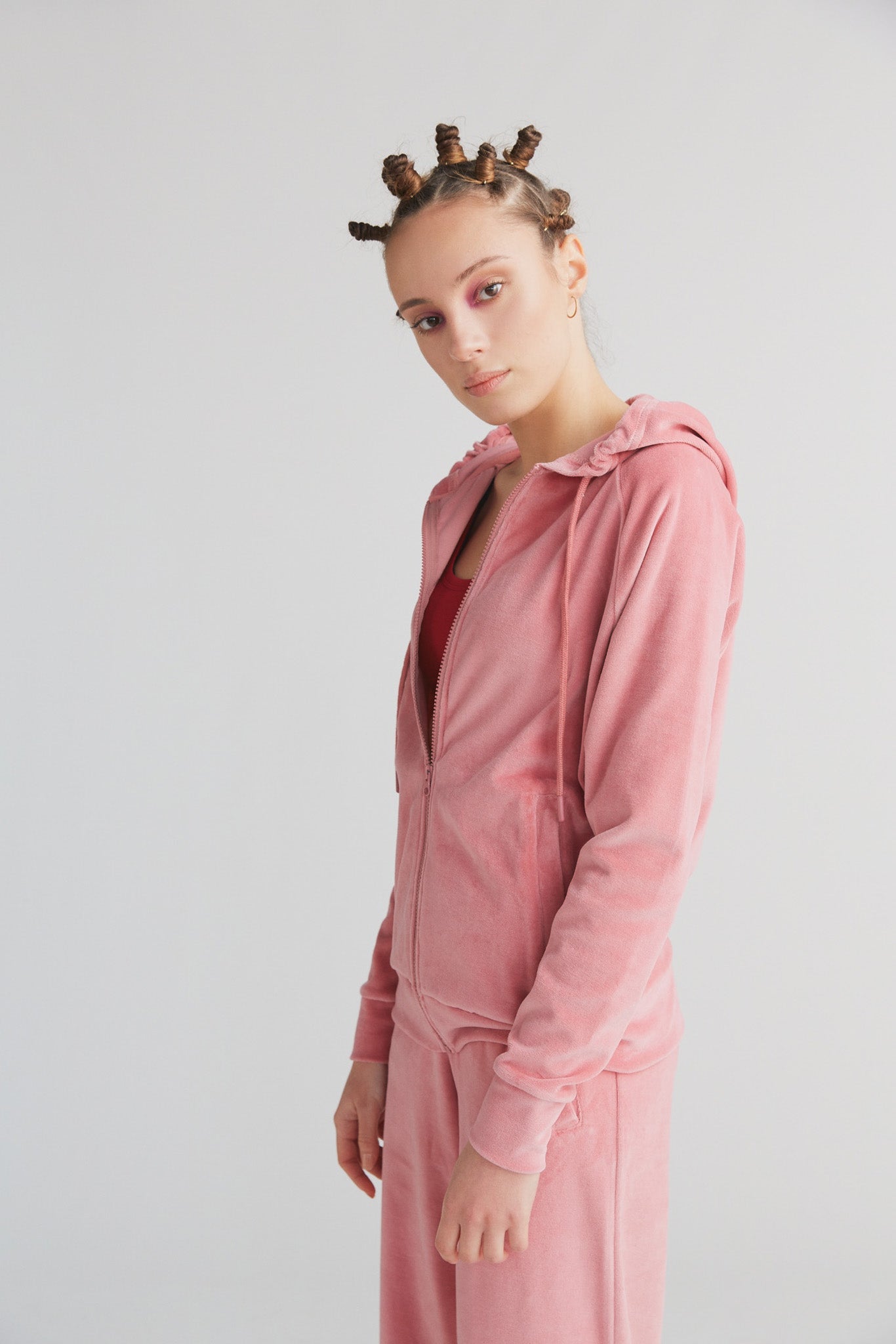 1271-042 | Damen Nickykapuzenjacke - Altrosa