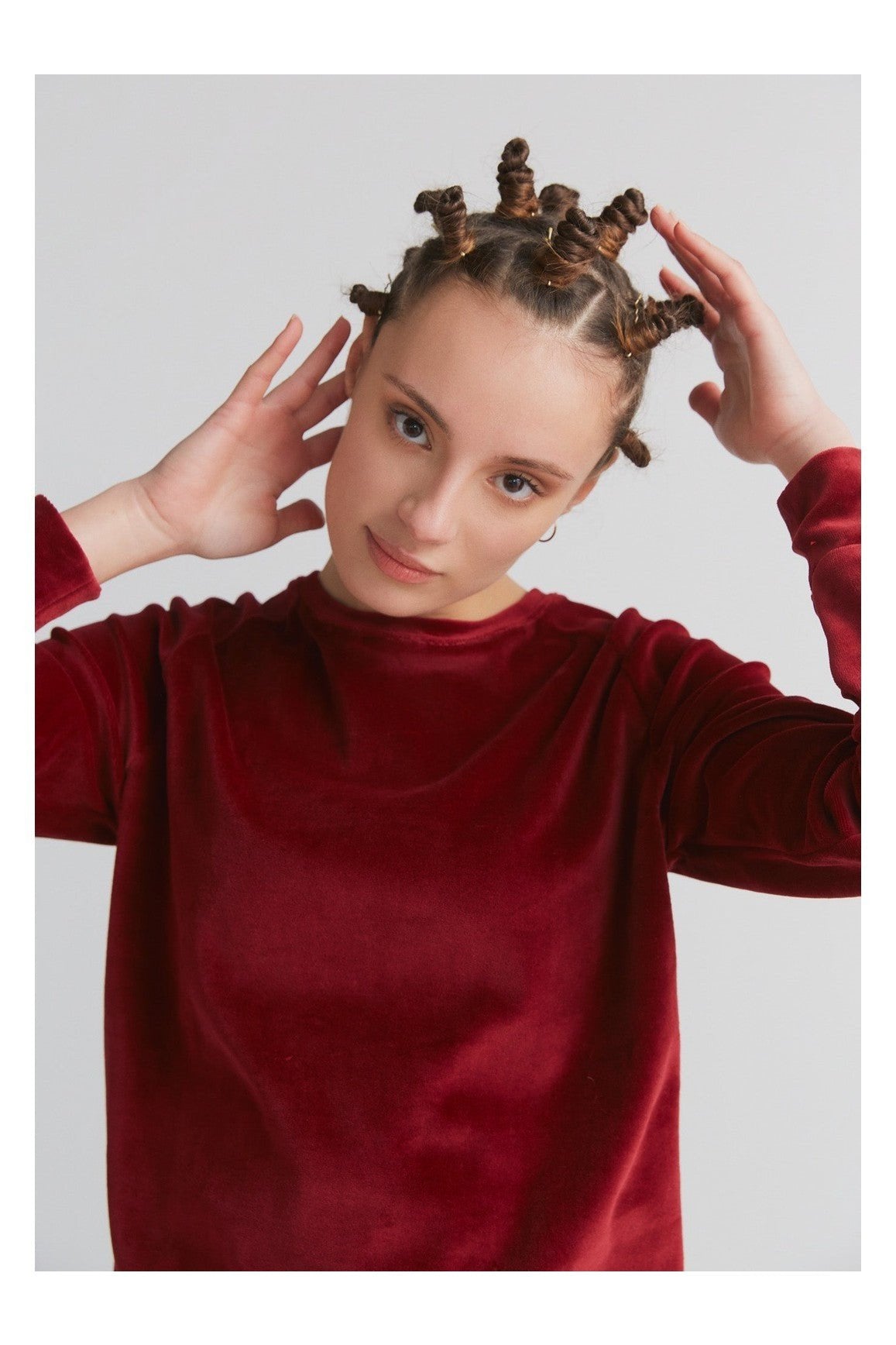1277-030 | Damen Nickysweatshirt - Bordeaux