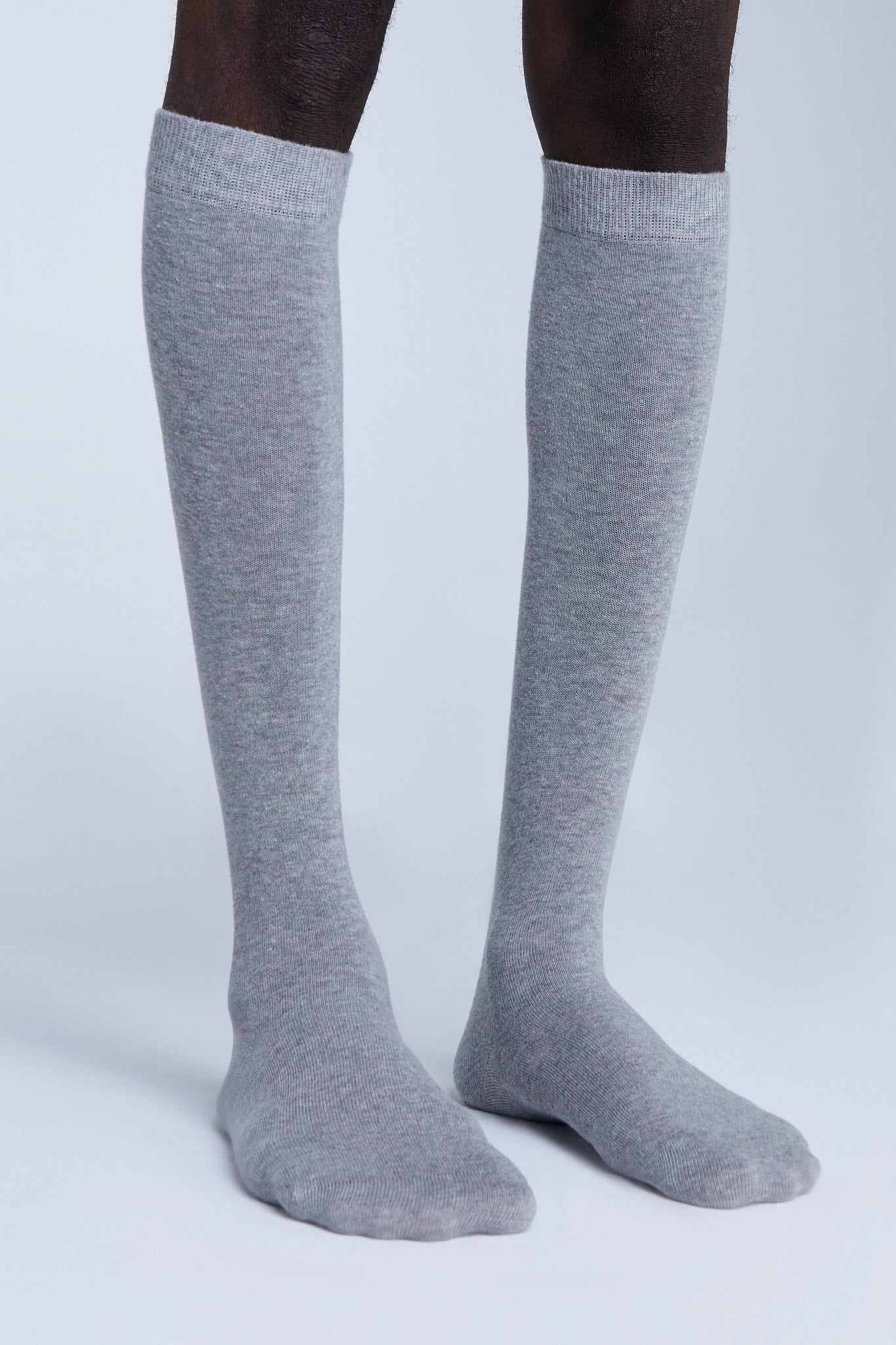 1362 | Unisex Kniestrümpfe - Grau-Melange