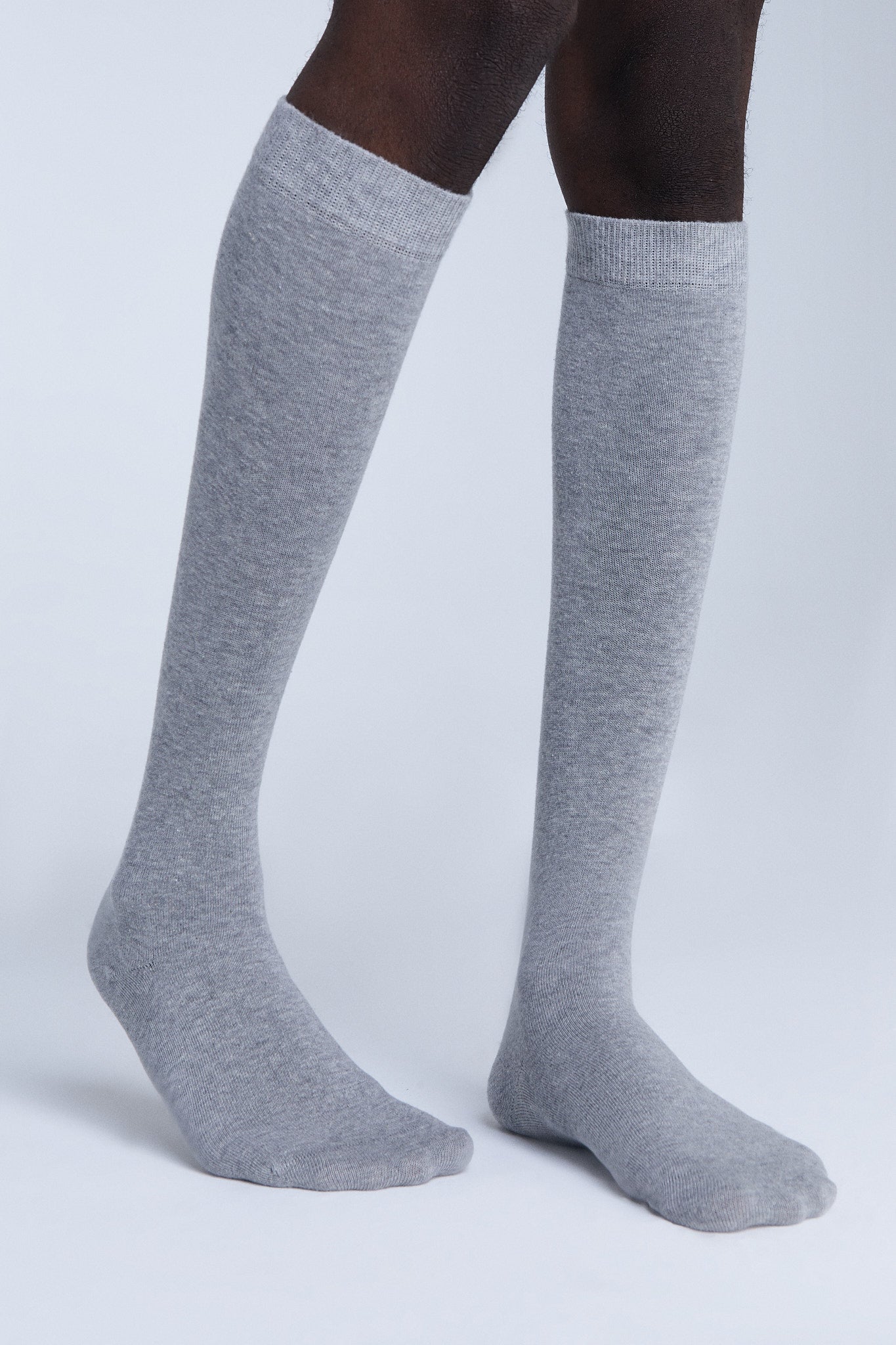 1362 | Unisex Kniestrümpfe - Grau-Melange