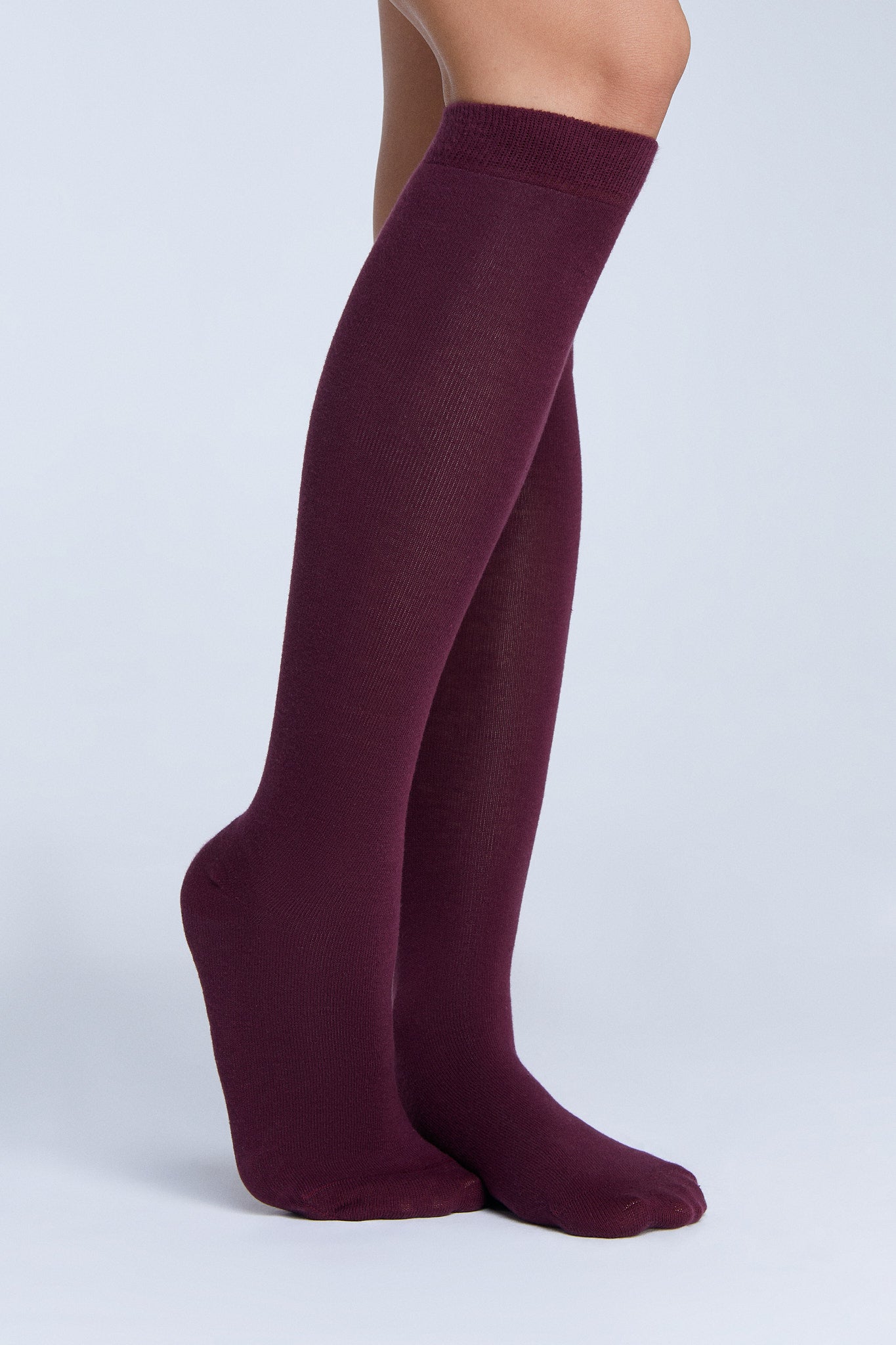 1363| Unisex Kniestrümpfe - Bordeaux