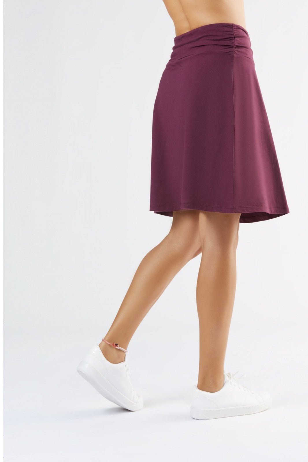 1418-028 | Rock A-Linie mit Komfortbund - Aubergine