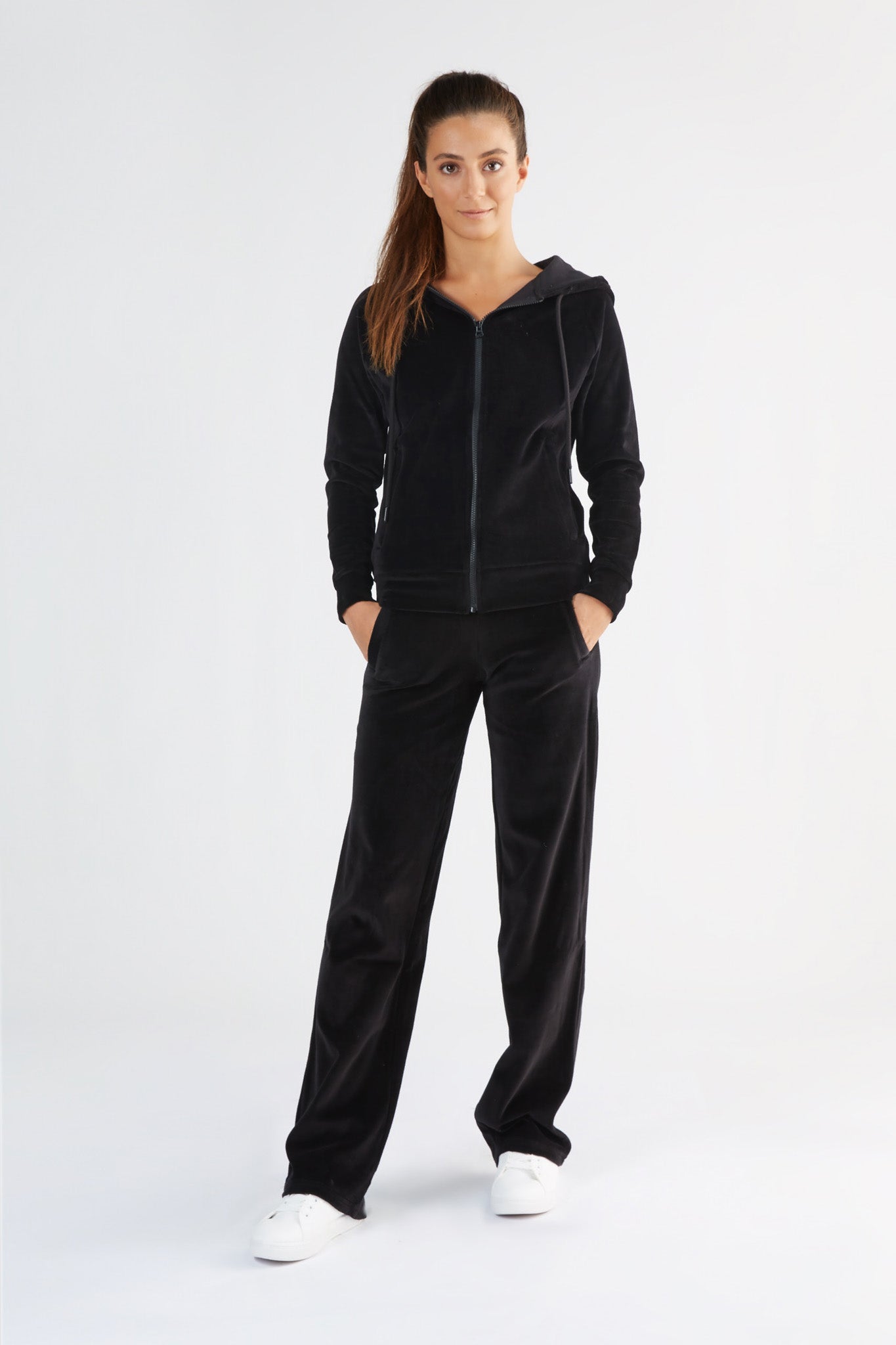 1464-01 | Damen Nickyhose gerades Bein - Schwarz