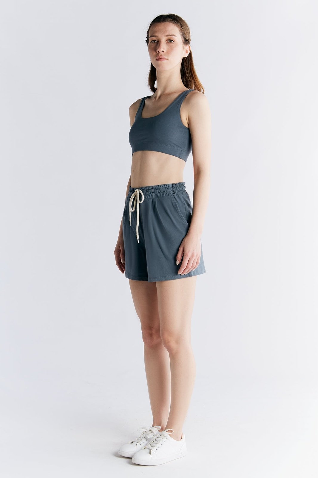 1440-068 | Pyjama-Shorts - Dunklerschiefer