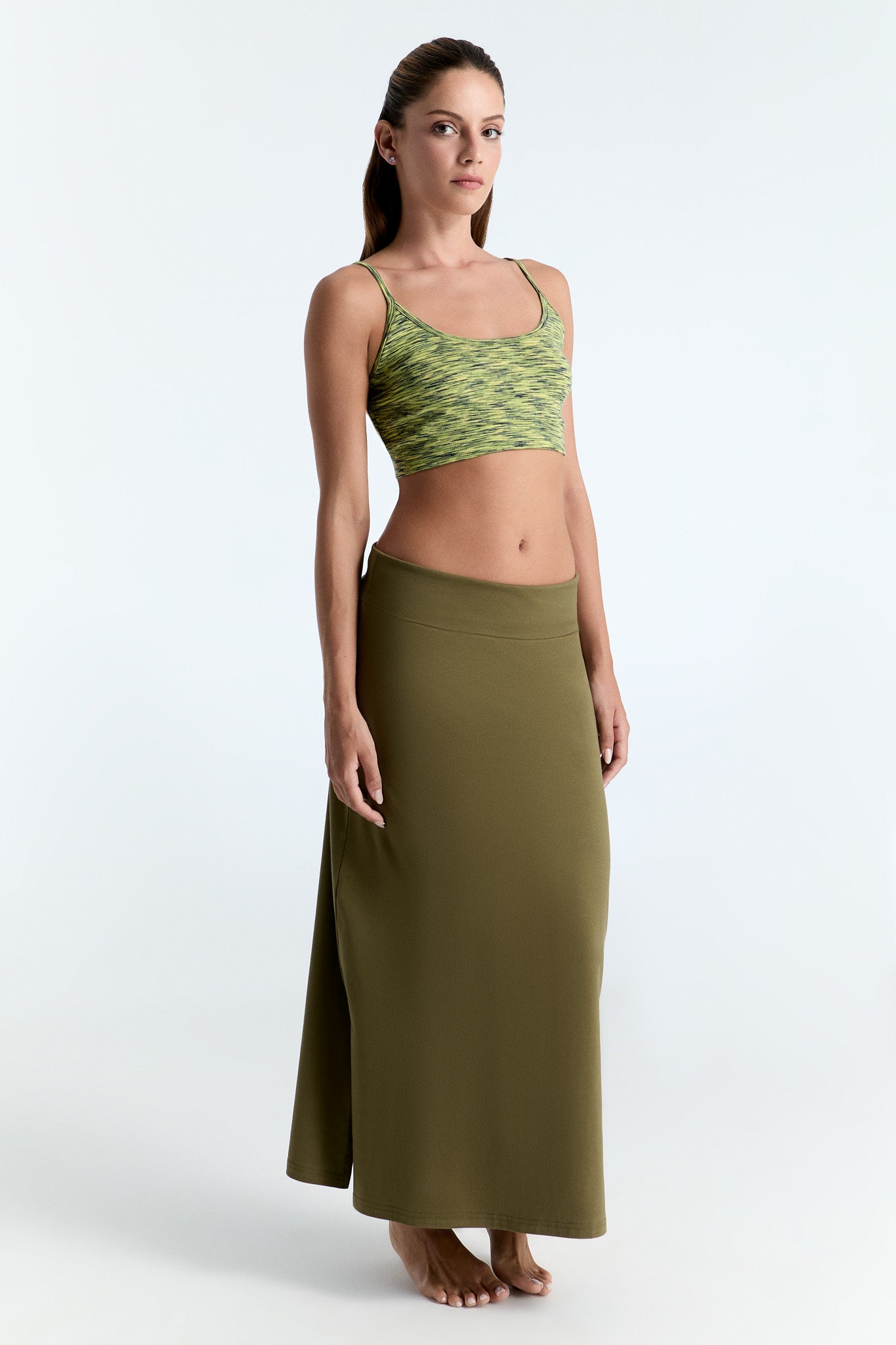 1421-041 | Damen Maxirock - Oliv