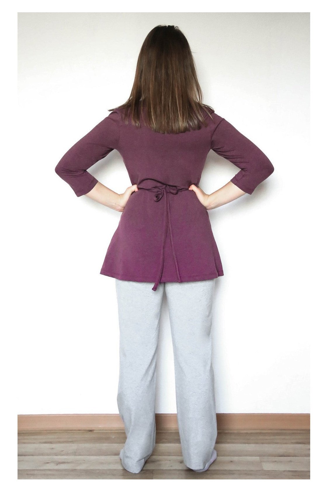 1721-02 | Damen Stilltunika - Aubergine