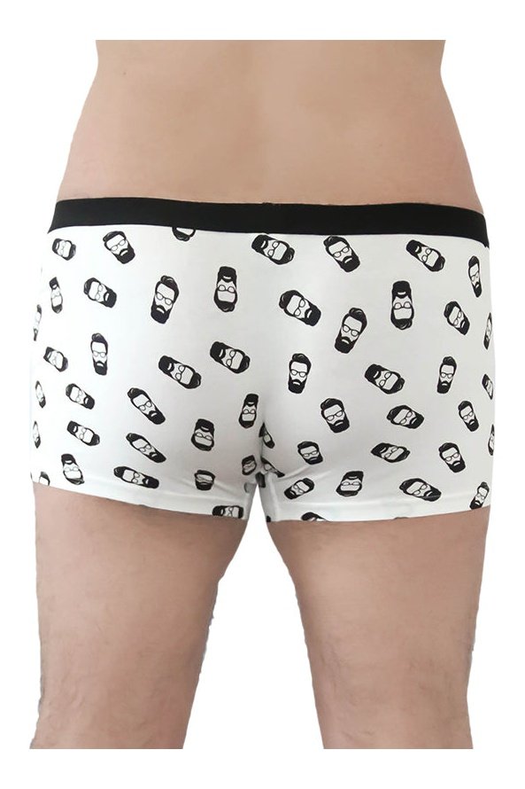 2121-10 | Herren Trunkshorts - Weiss-Schwarz