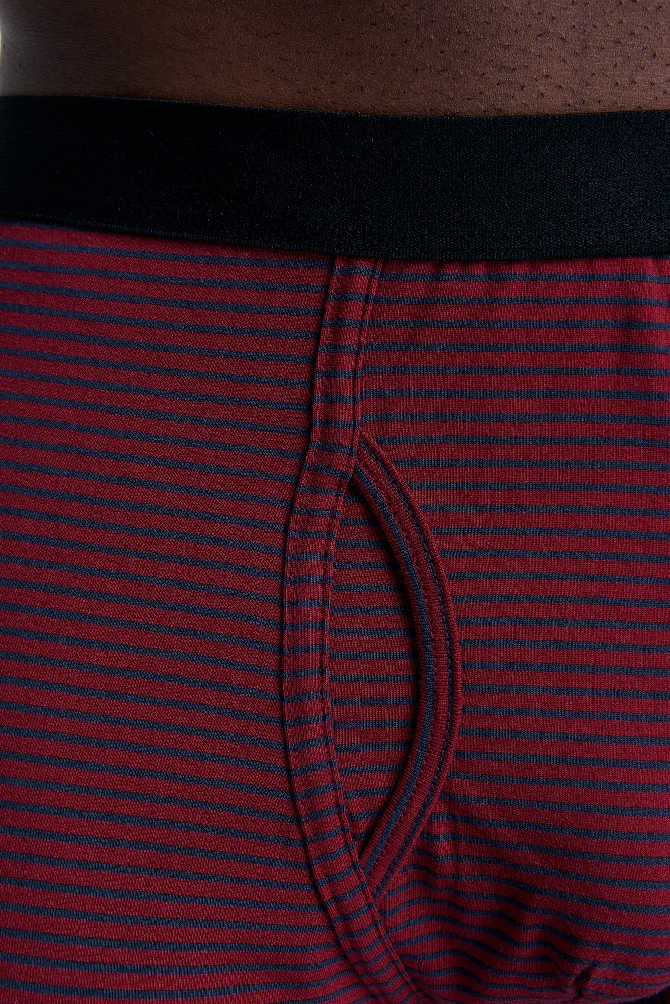 2131-081 | Herren Boxershorts - Tibetrot/Navy Gestreift