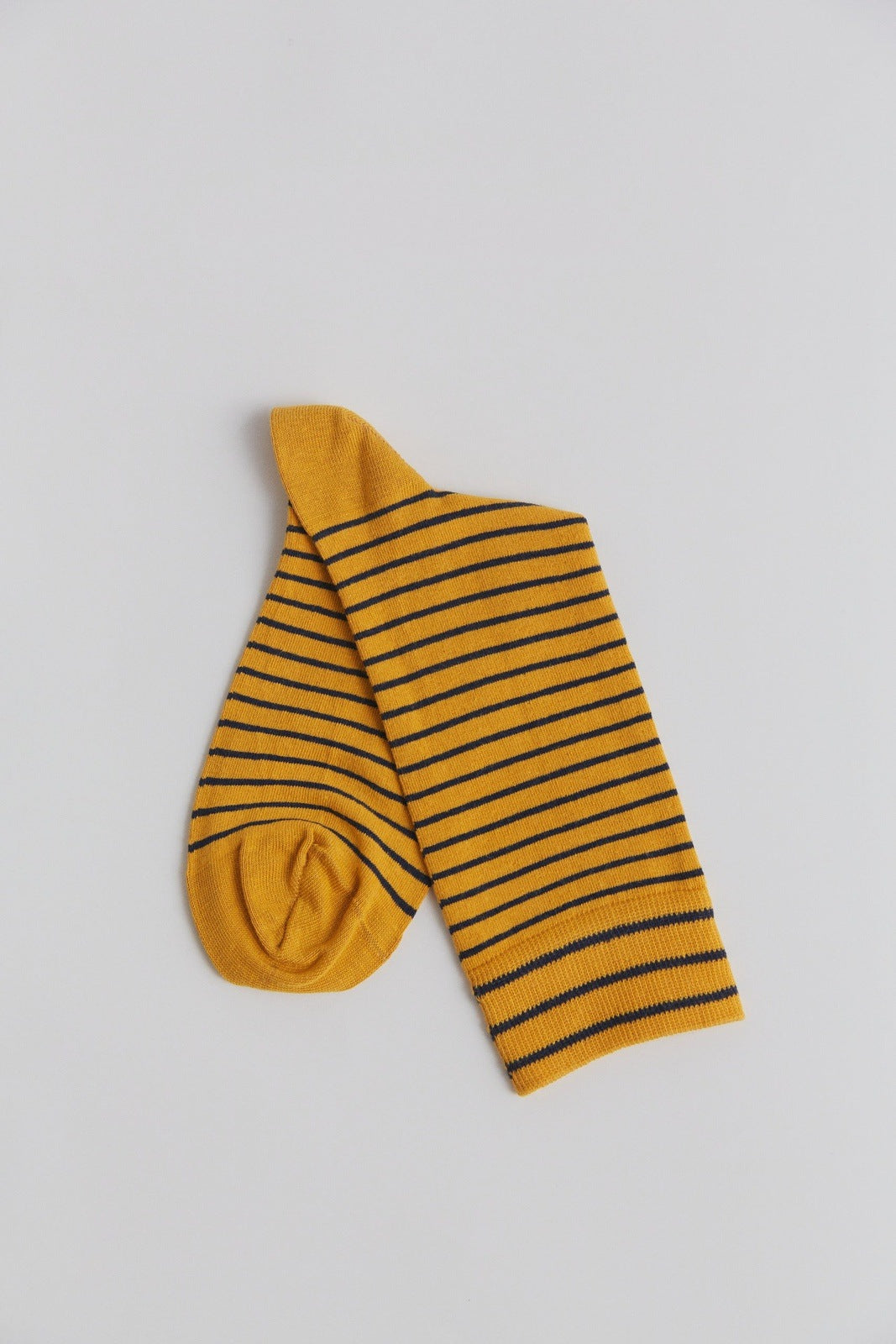 2308 | Strümpfe - Senfgelb/Indigo