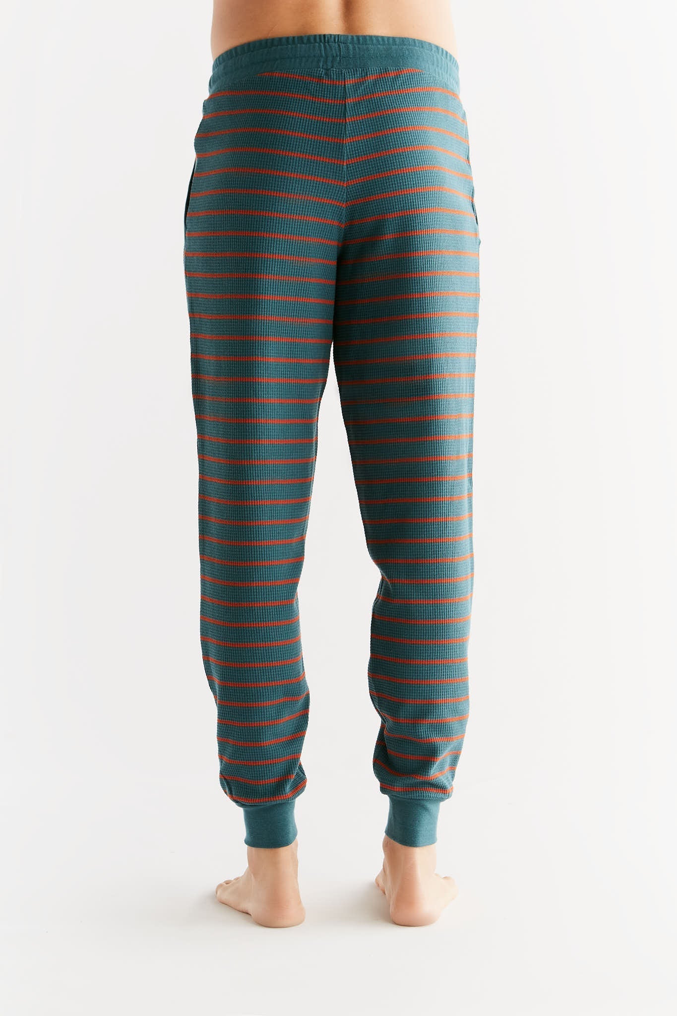 2454-051 | Waffel Strick Herrenhose - Tanne/Tabasco