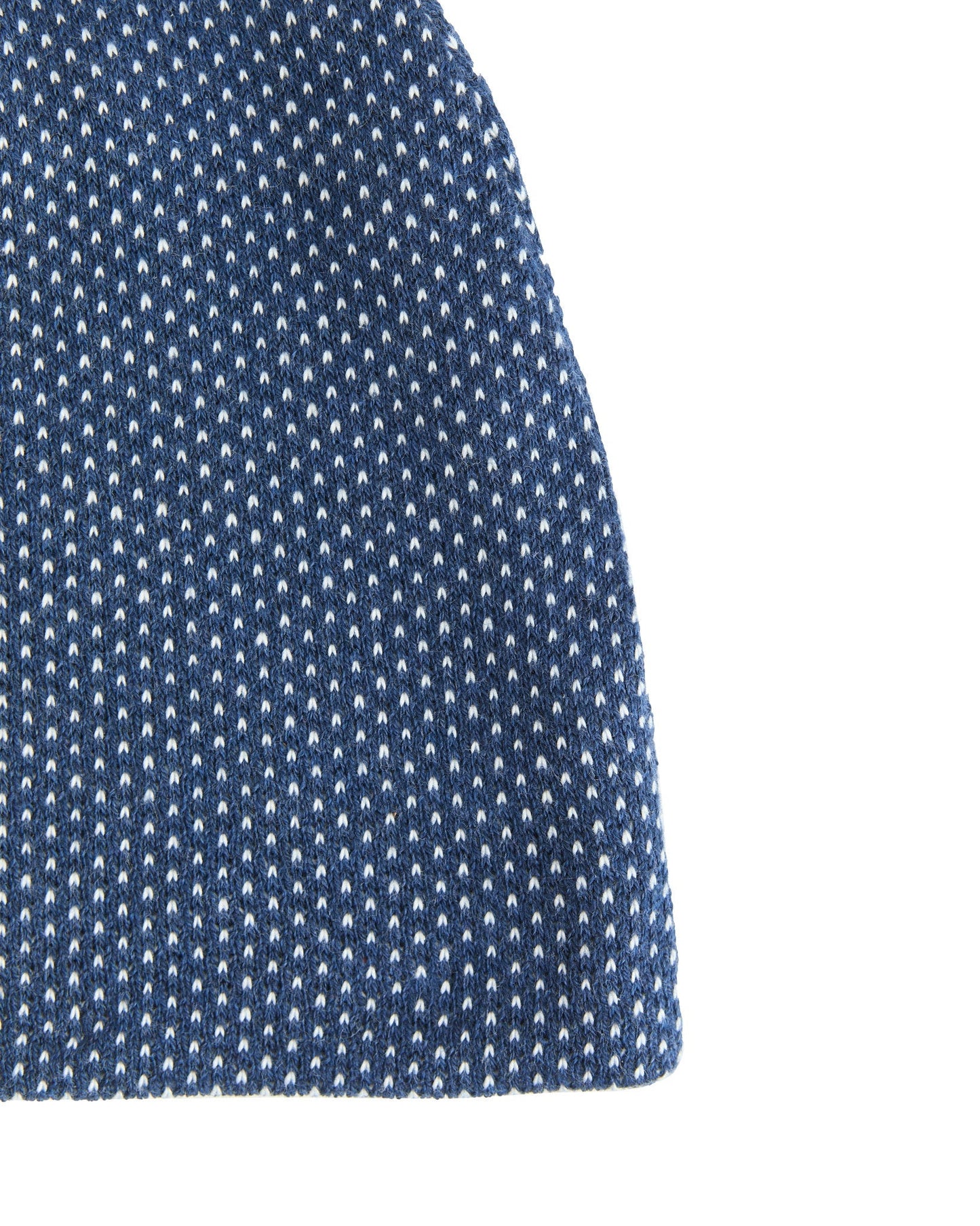 2660 PIN | Kinder Beanie mit Wabenstruktur - Indigo / Naturweiss