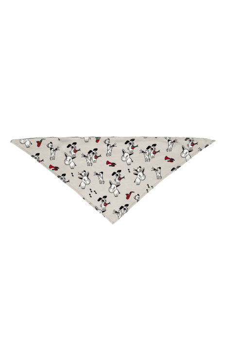 2853BS/h/4 | Dreieckstuch Stadtmusikanten (4er Pack) - Hellgrau