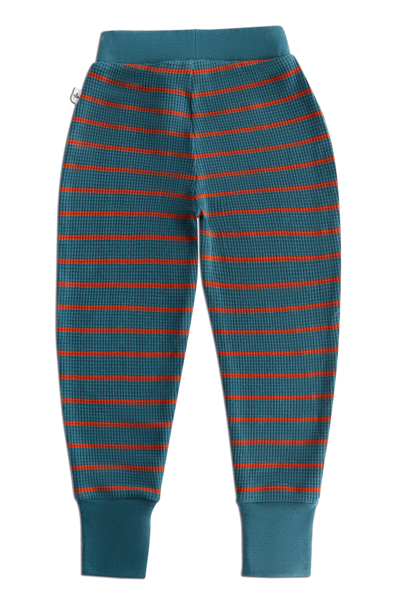 2879 WS | Waffel Strick Kinderhose - Tanne/Tabasco