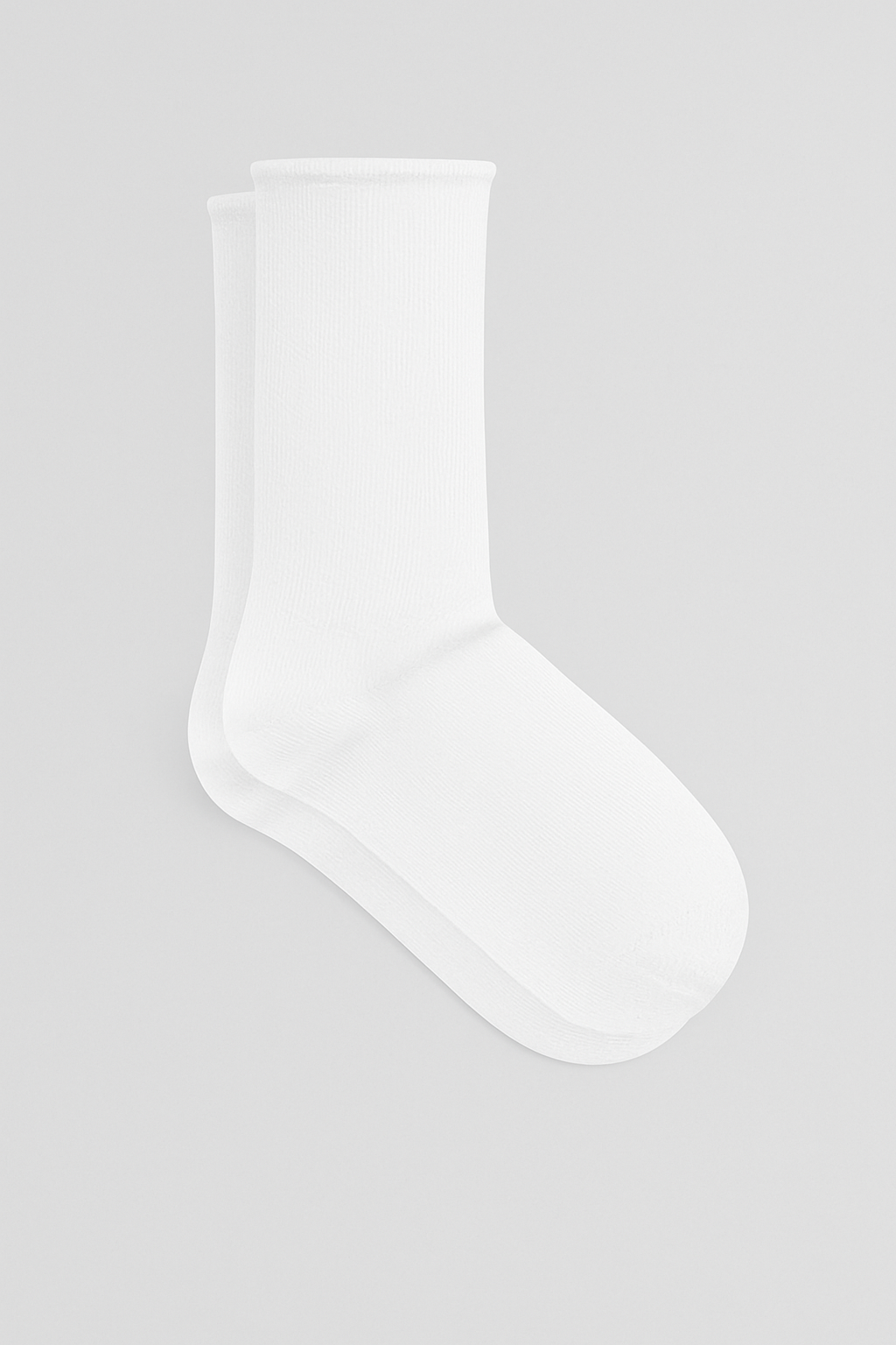 9509 | Socken mit Rollrand - Naturweiss (6er Pack)