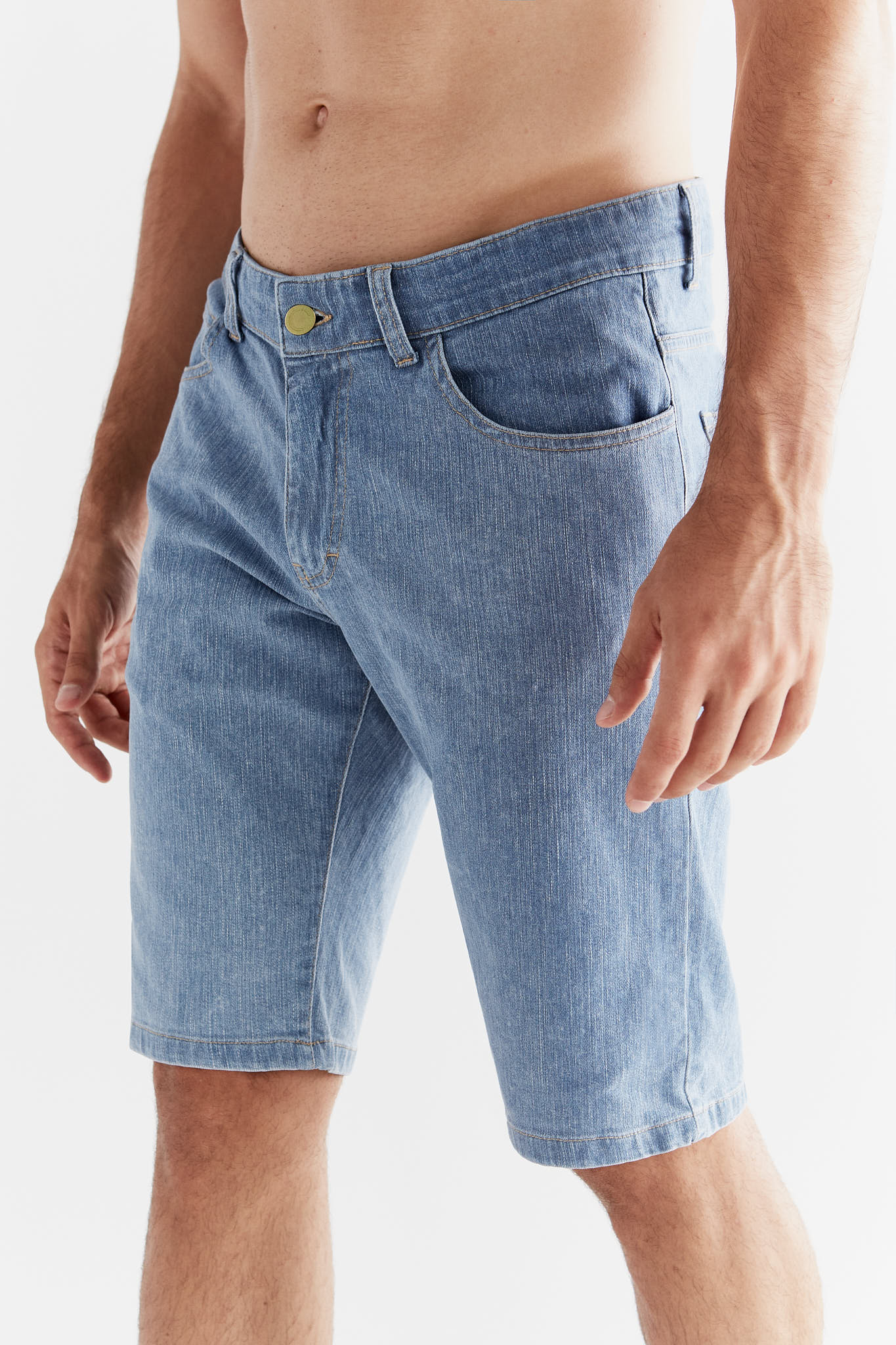 MA3020-352 | Herren Denim Shorts - Light Slate Blue