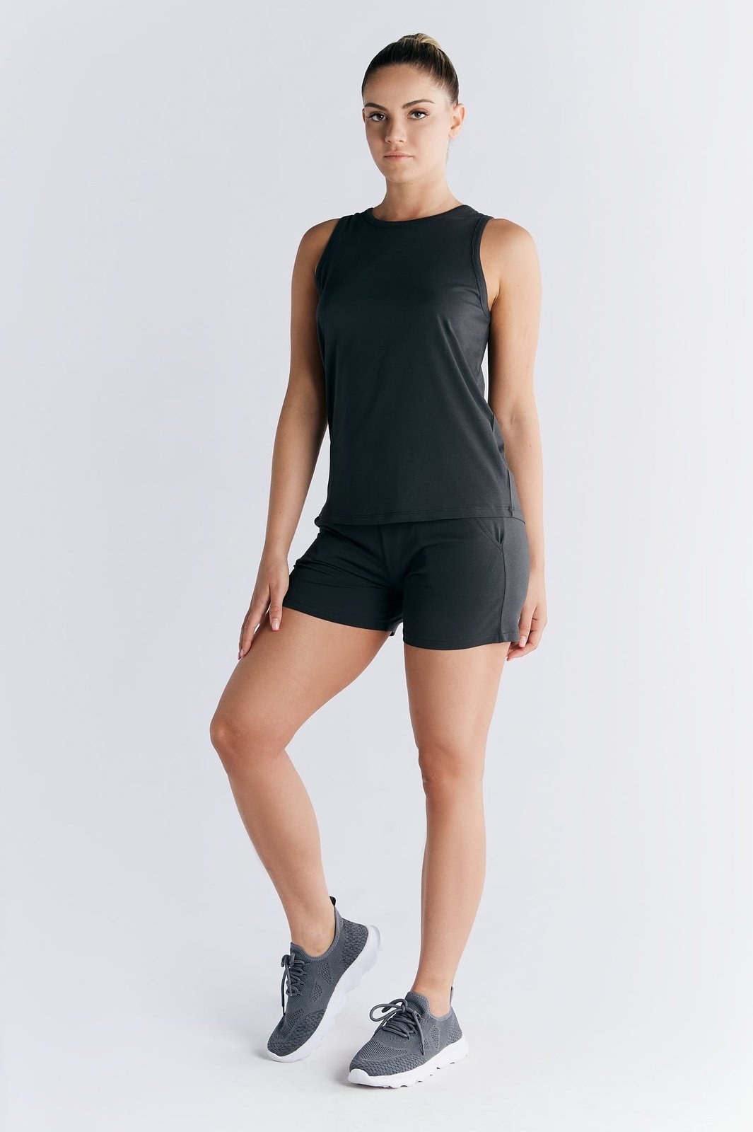 T1214-24 | TENCEL™ Active Yoga Top - Pirate Black