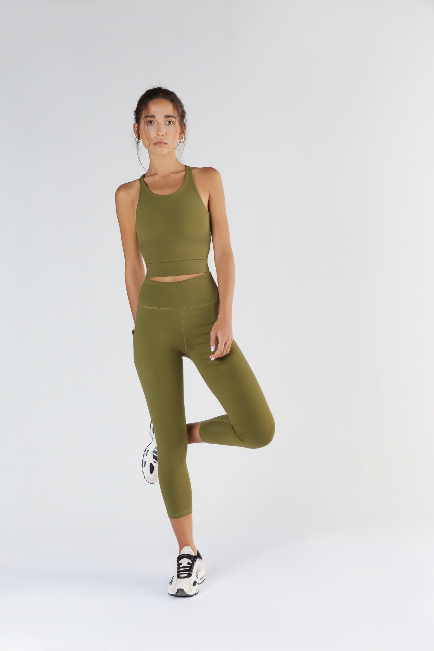 T1310-13 | Damen 7/8 Leggings recycelt - Olive