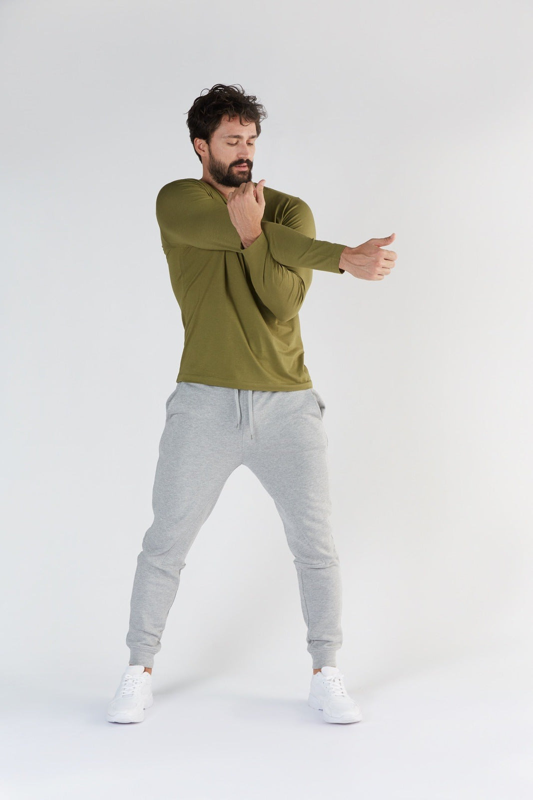 T2110-13 | TENCEL™ Active Herren Langarmshirt - Olive