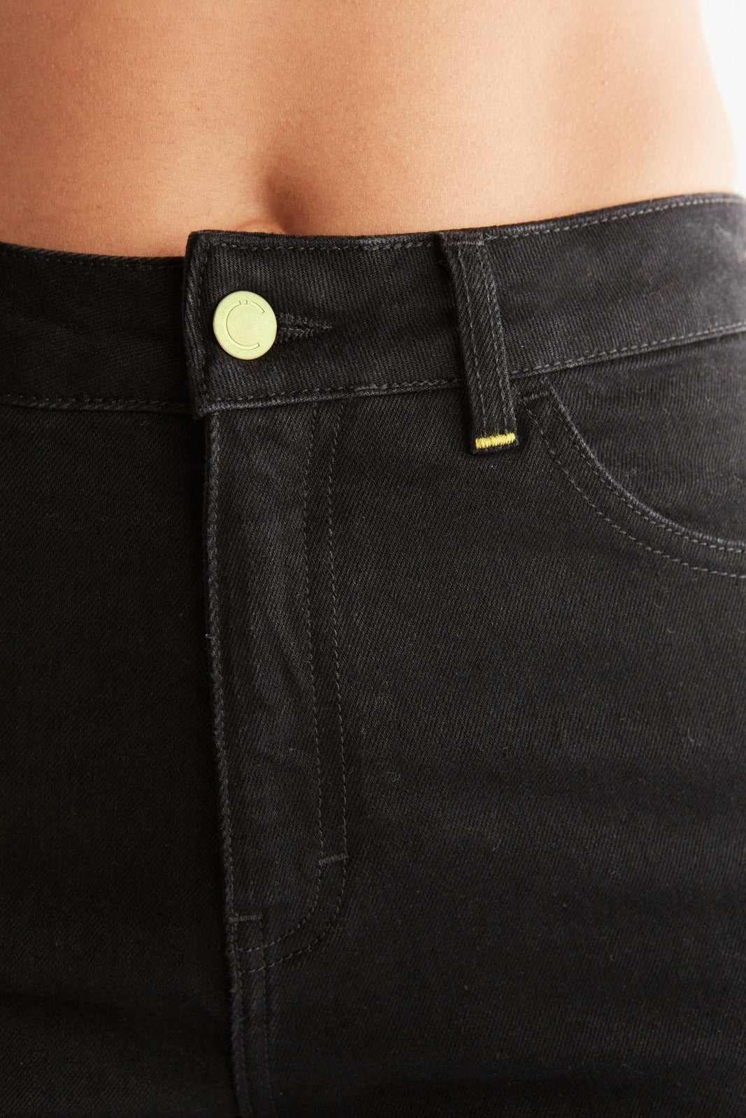 WE1010-104 | Damen Wide Leg Jeans - Coal Black