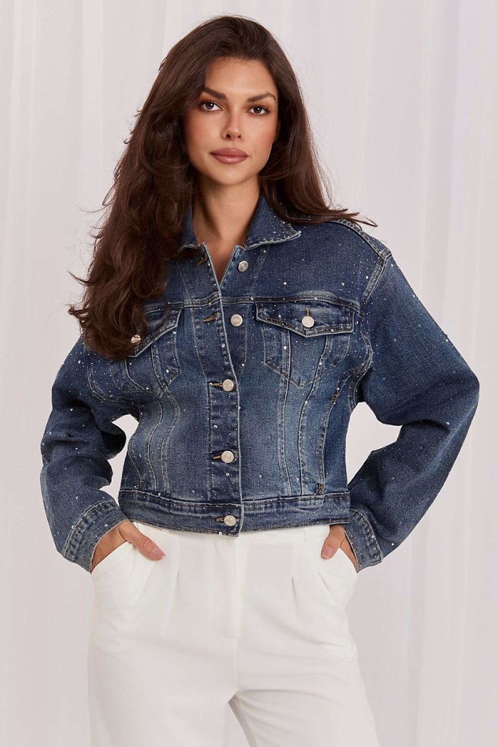 Denim jacket model 230177 Italy Moda