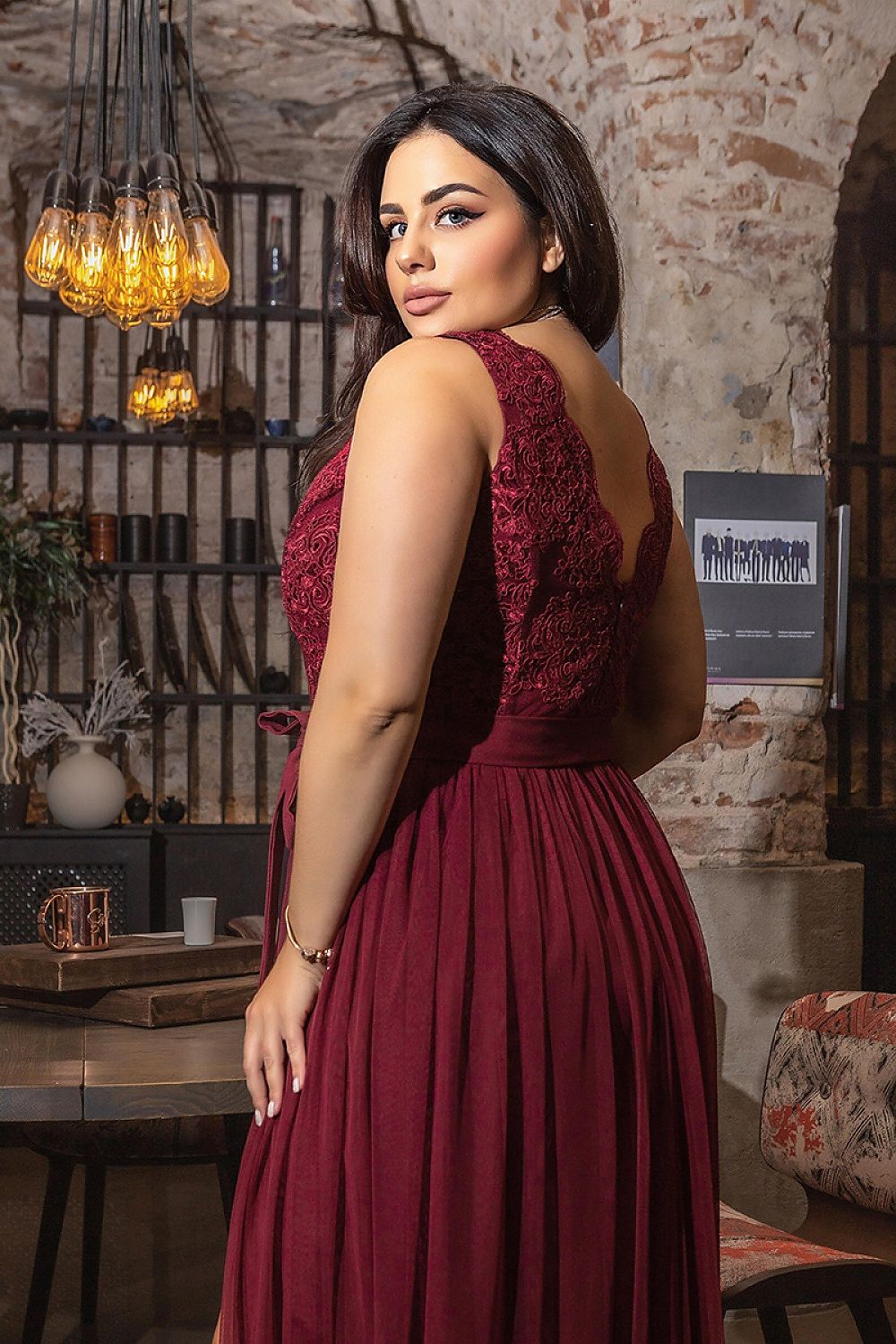 Plus size dress model 174043 Bicotone