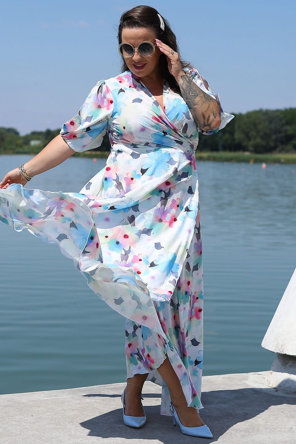 Plus size dress model 182183 Karko