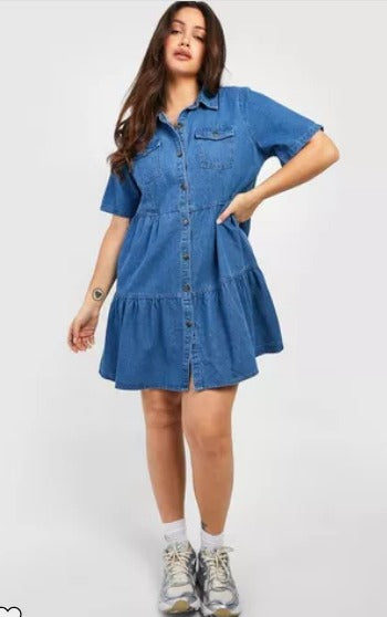 Plus Size Luxury Dresses Collection Featuring Stylish and Flattering Denim Dress for Curvy Figures