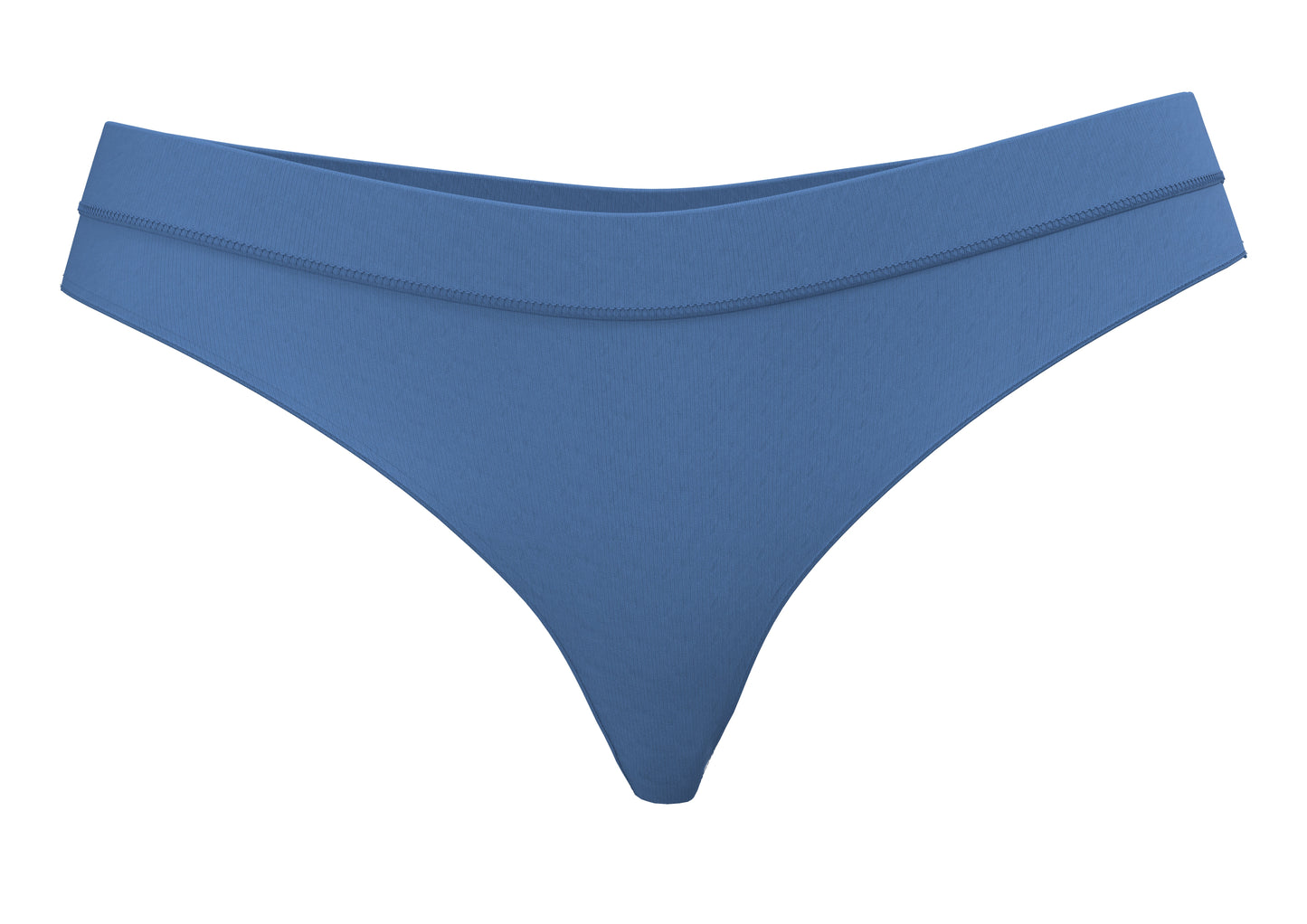 1122-031 | Hoch geschnittener String Tanga - Denimblau