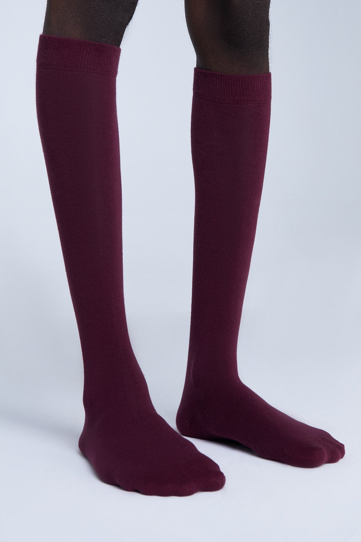 1363| Unisex Kniestrümpfe - Bordeaux
