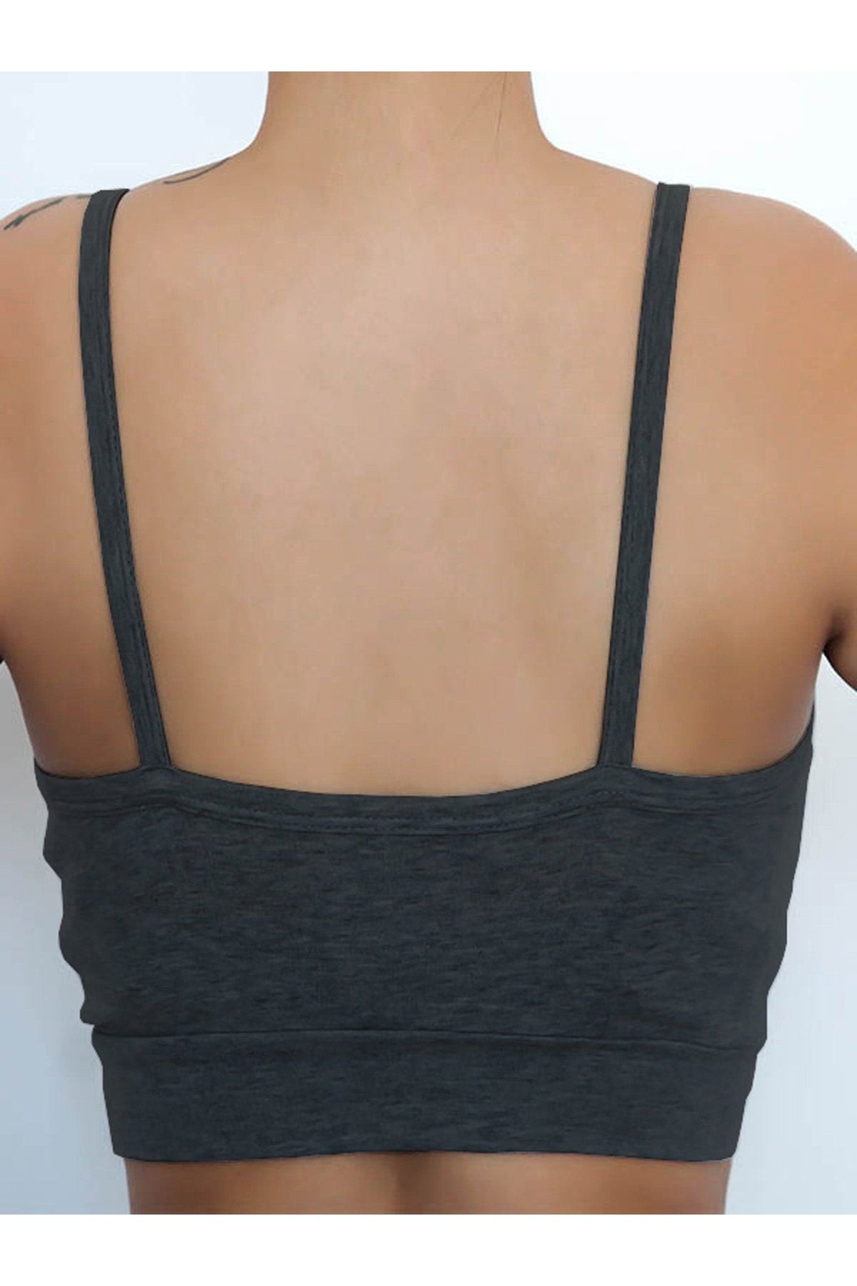 1511-07 | Damen Bustier - Anthrazit-Melange