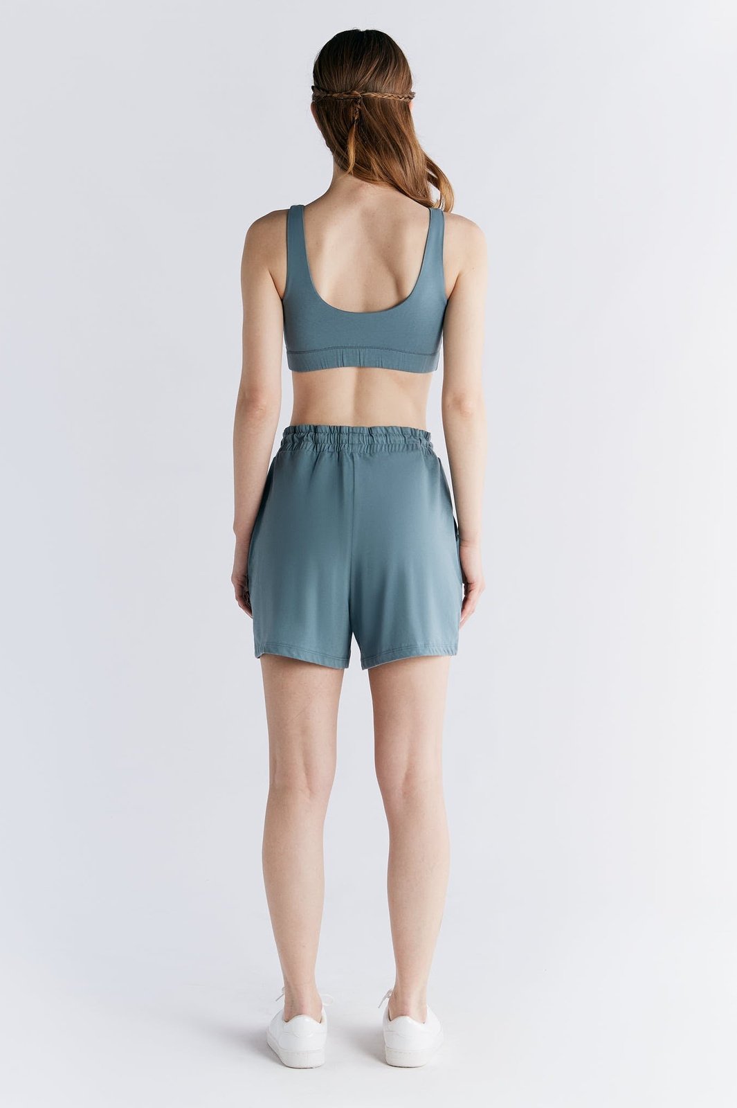 1514-066 | Damen Gepolstertes Bustier - Gobelin Blau