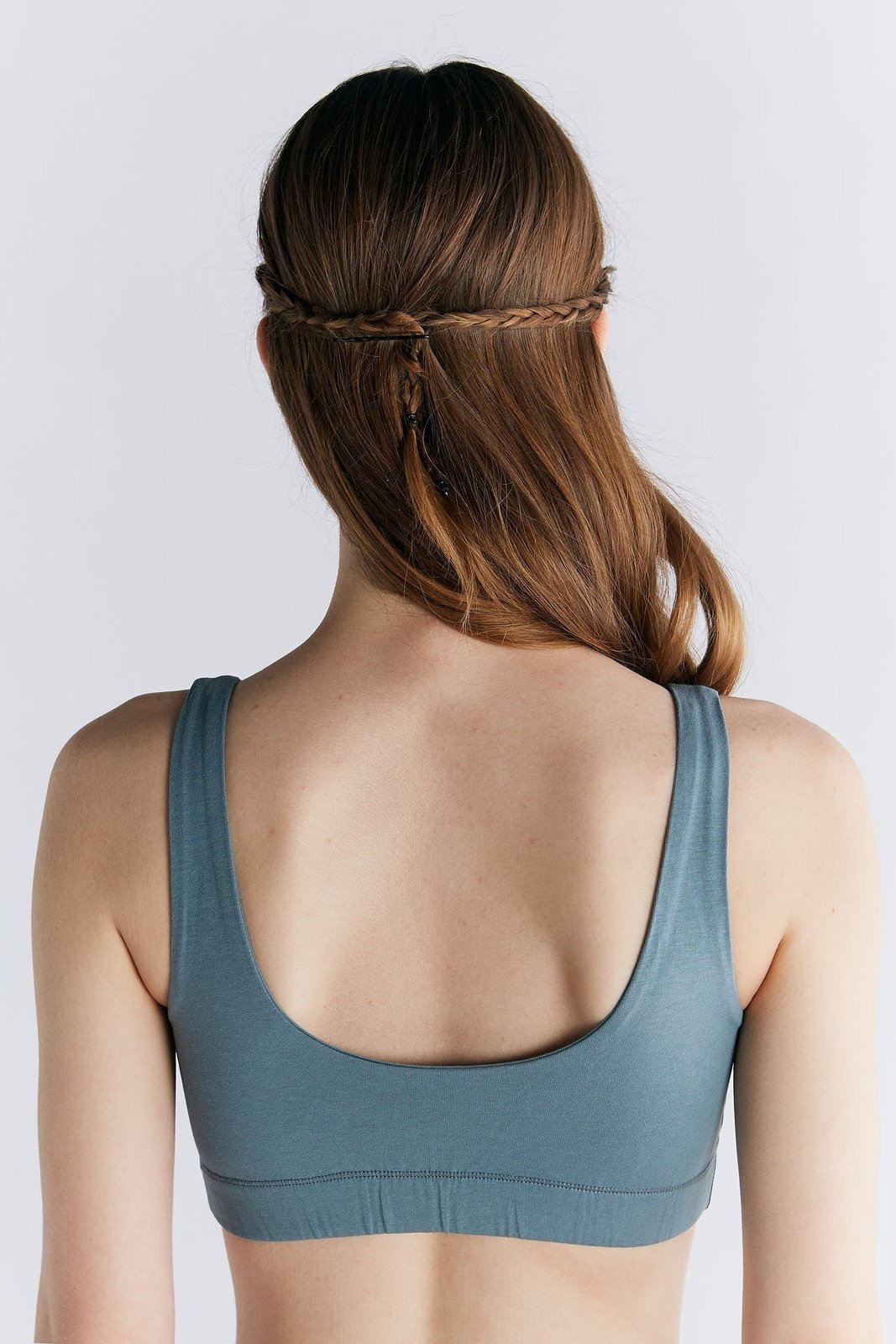 1514-066 | Damen Gepolstertes Bustier - Gobelin Blau