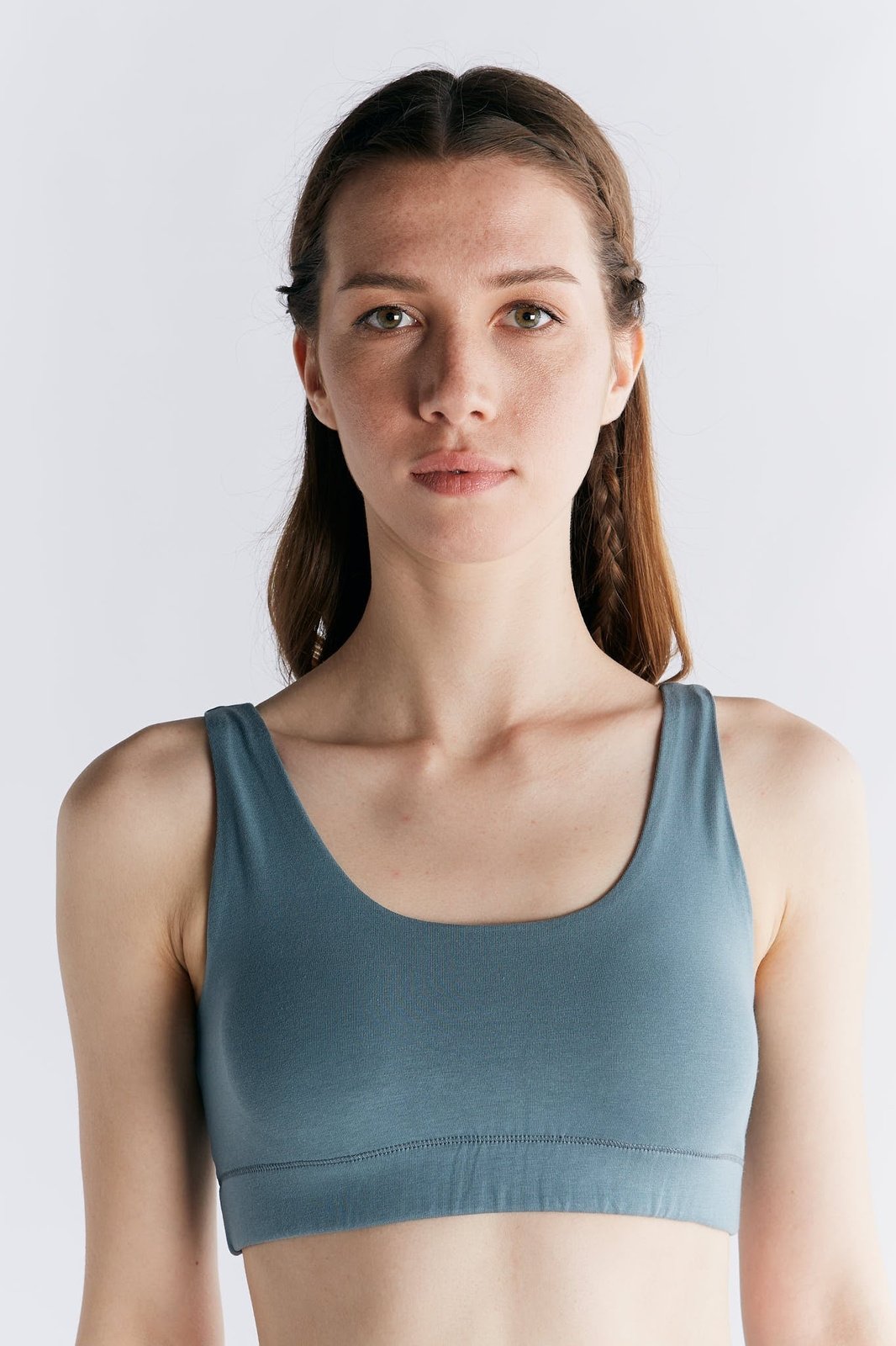 1514-066 | Damen Gepolstertes Bustier - Gobelin Blau