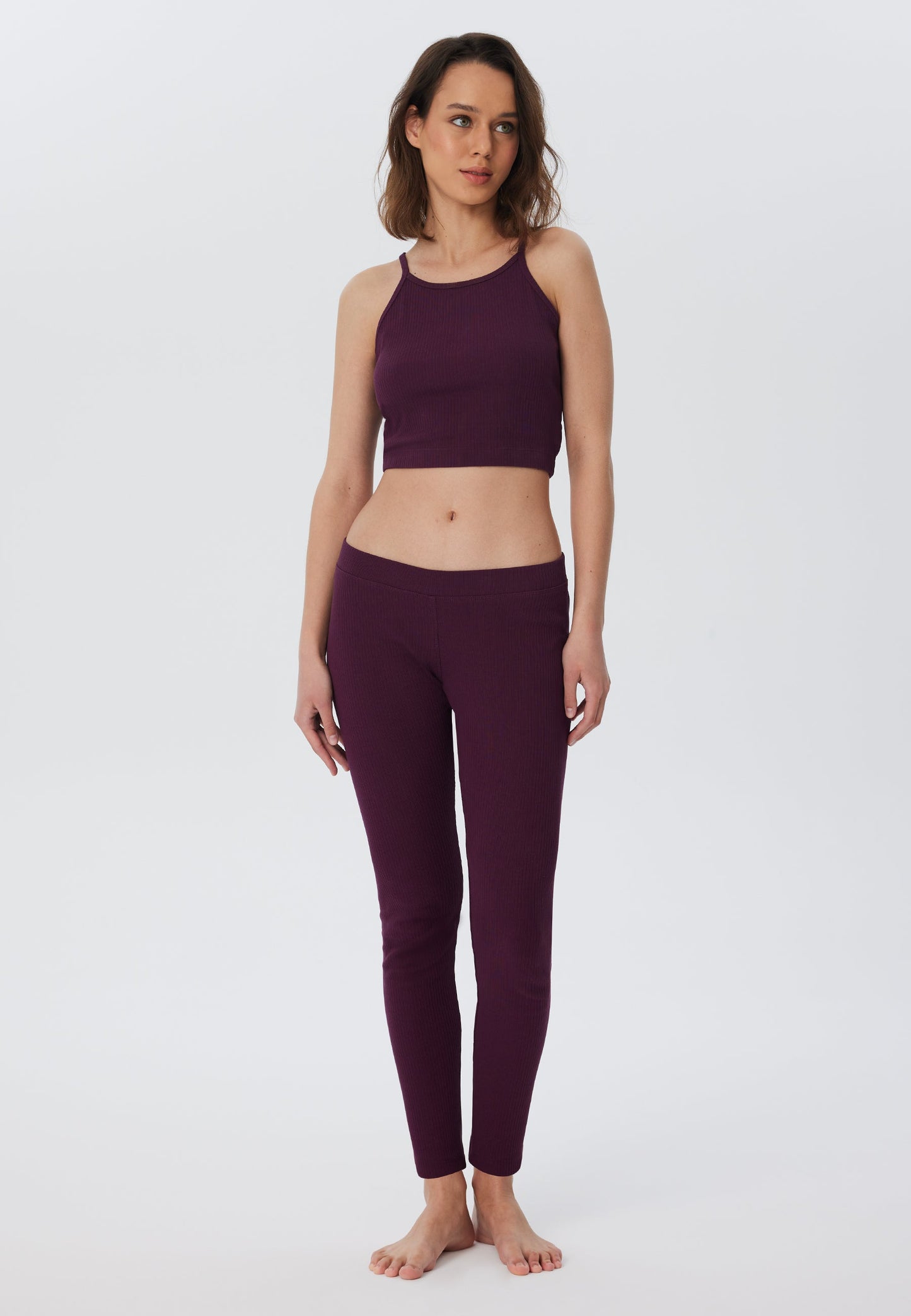 1515-028 | Ripp Crop Top - Aubergine