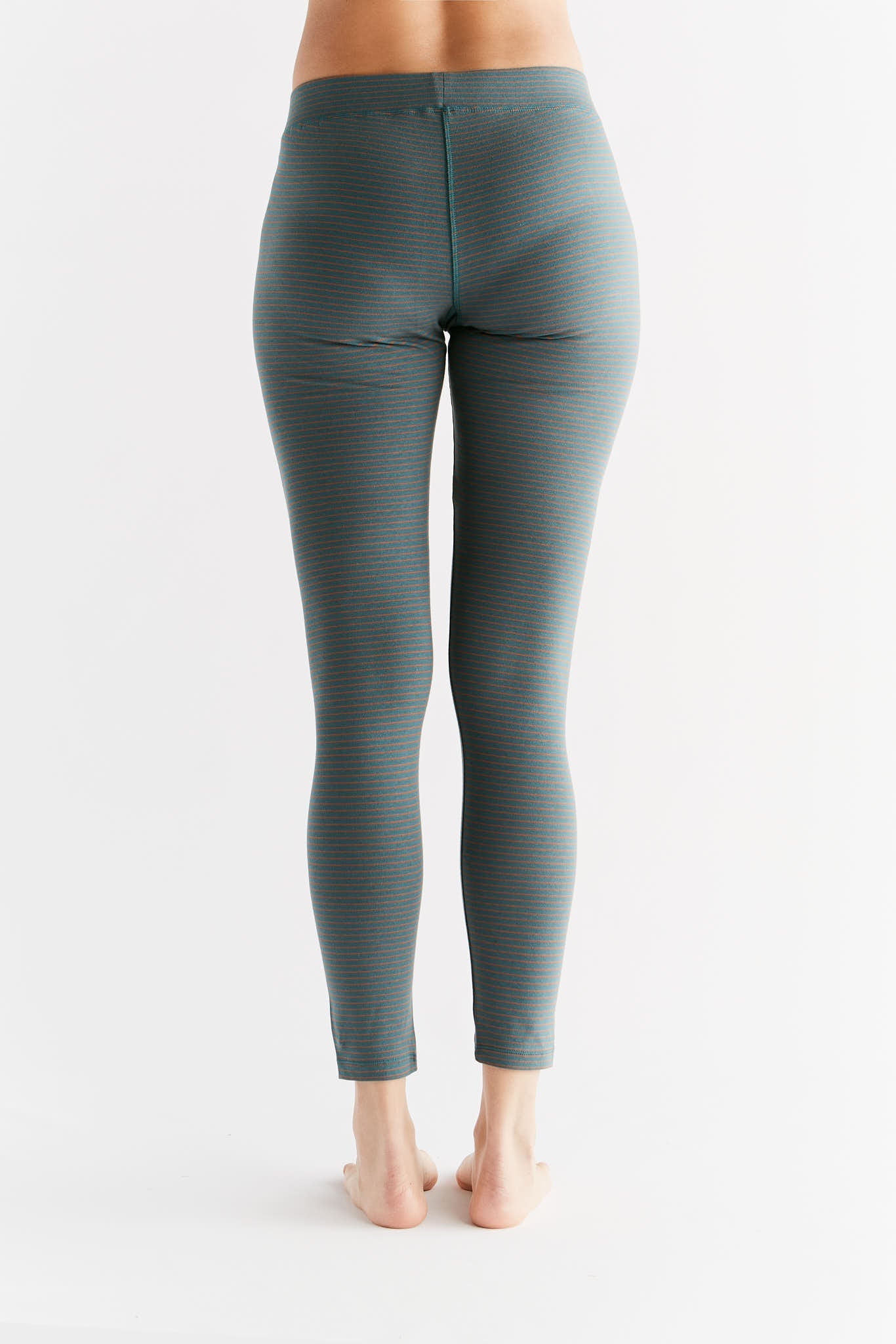 1611-064 | Damen Leggings Baumwolljersey - Tanne/Tabasco