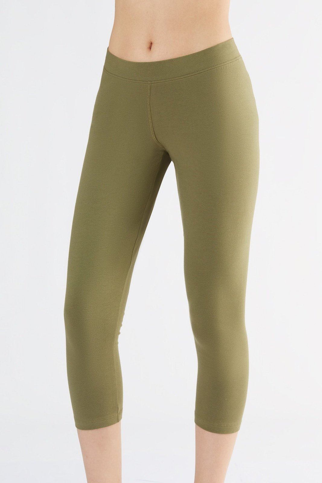 1615-041 | Damen 7/8 Leggings Baumwolljersey - Oliv