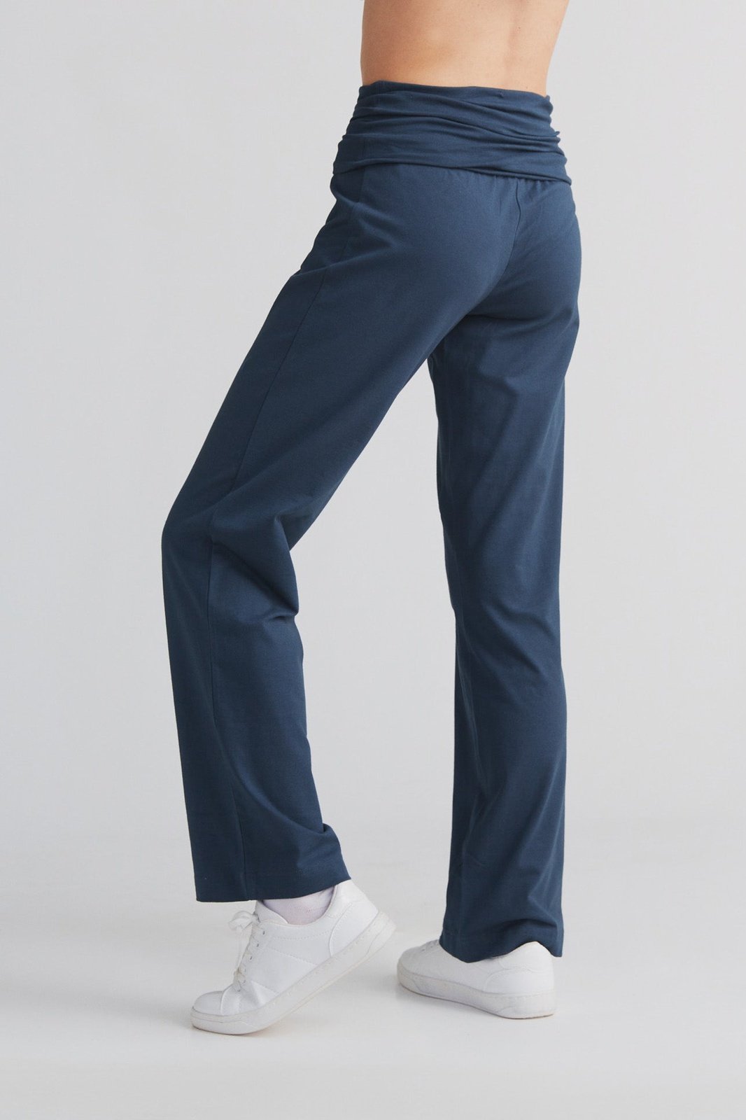 1726-048 | Damen Hose mit Umschlagbund - Navy
