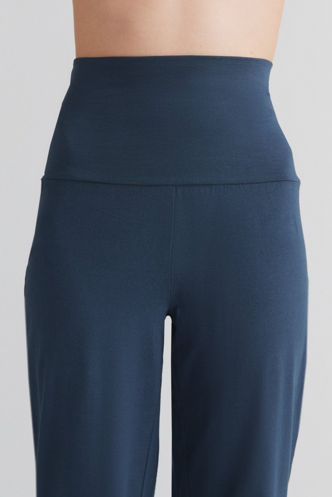 1726-048 | Damen Hose mit Umschlagbund - Navy