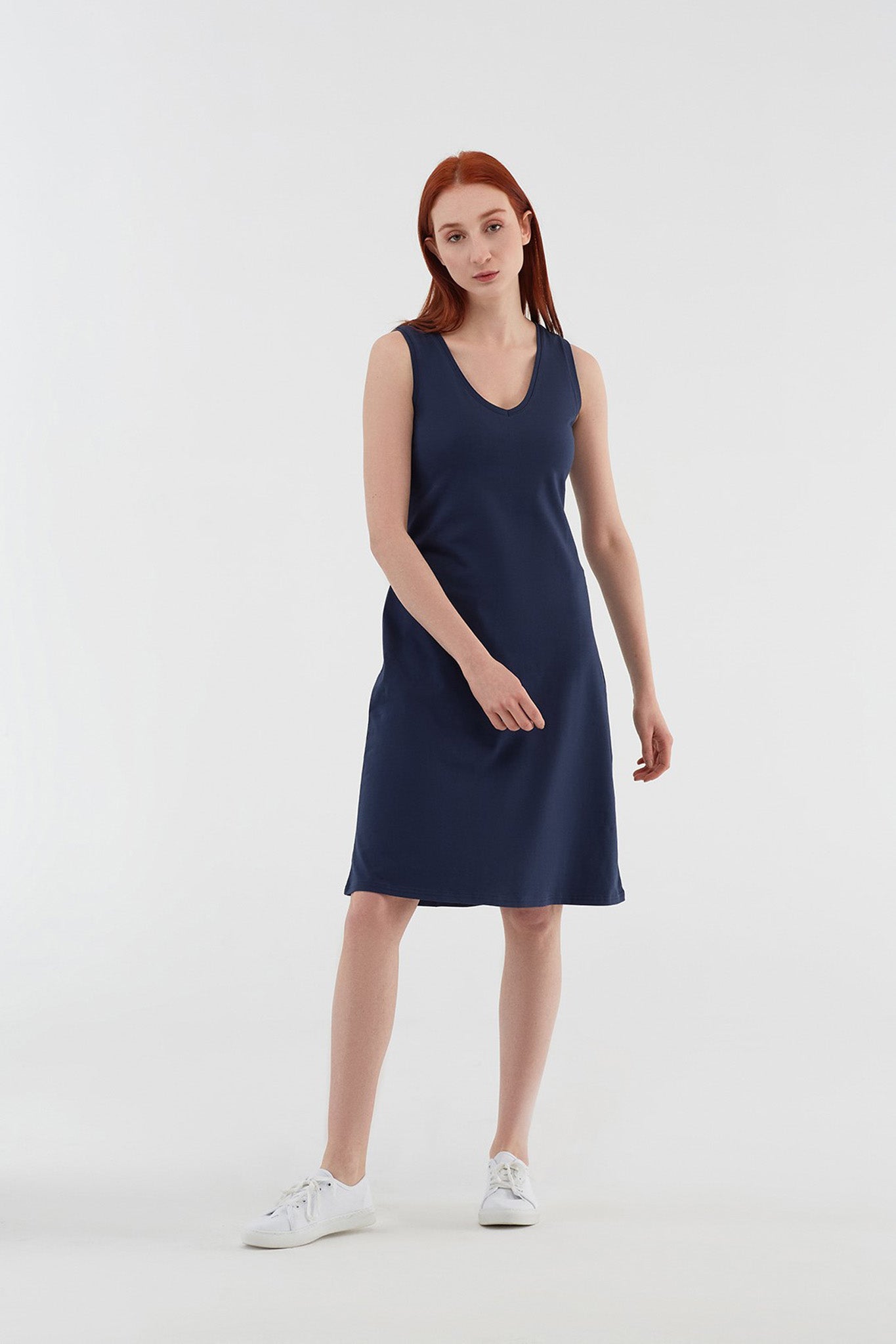 1732-048 | Ärmelloses Kleid - Navy
