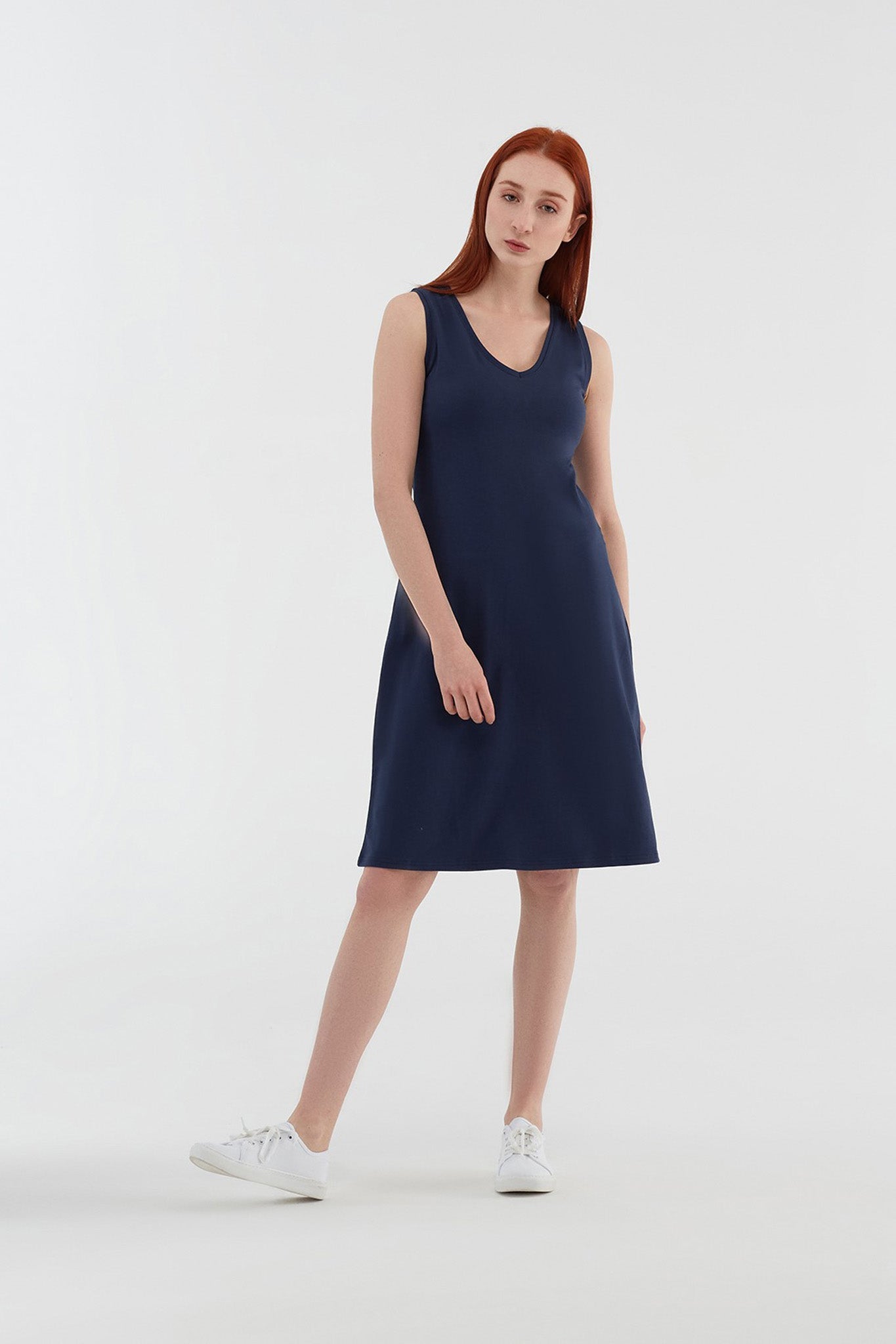 1732-048 | Ärmelloses Kleid - Navy