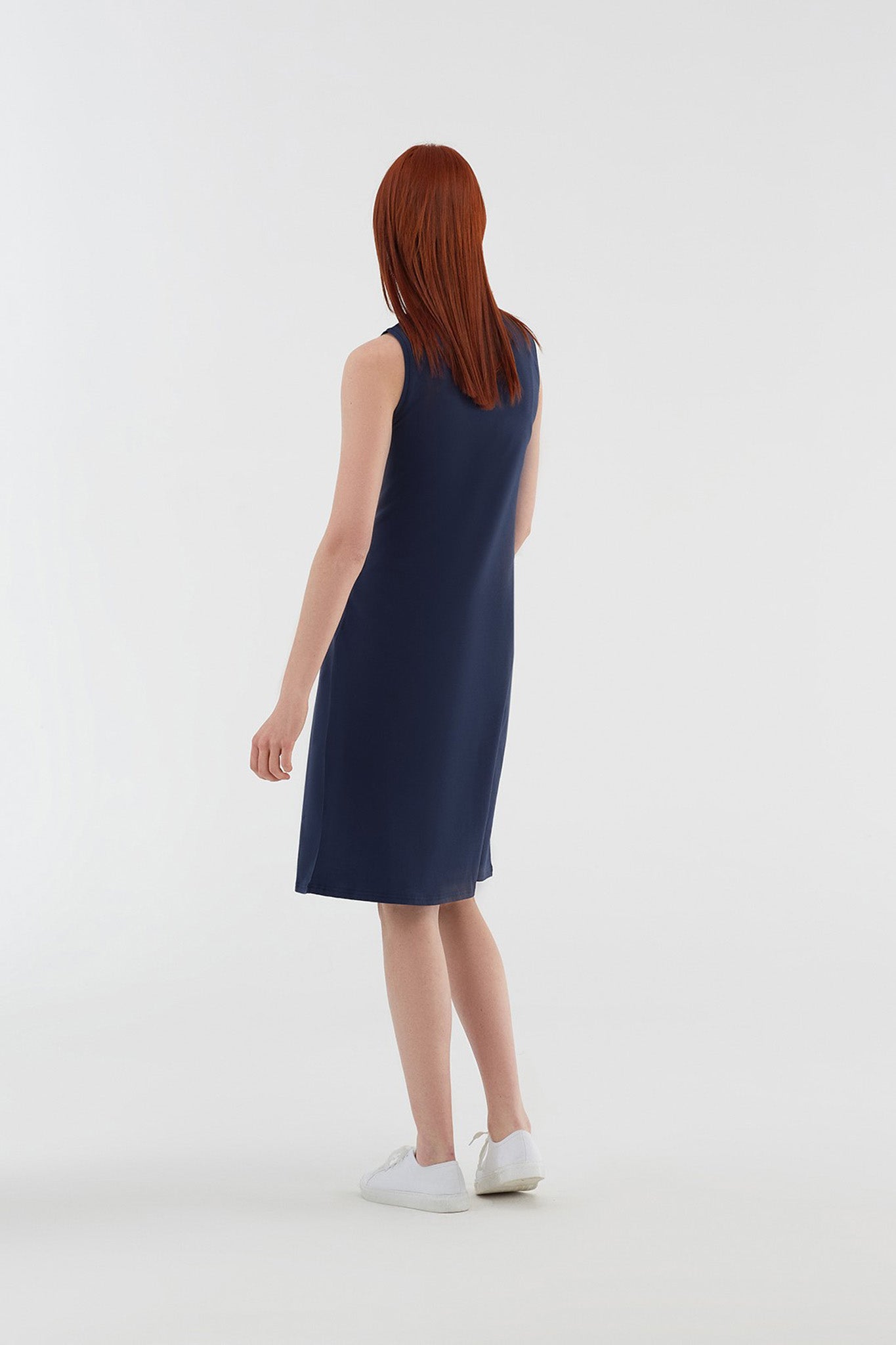1732-048 | Ärmelloses Kleid - Navy